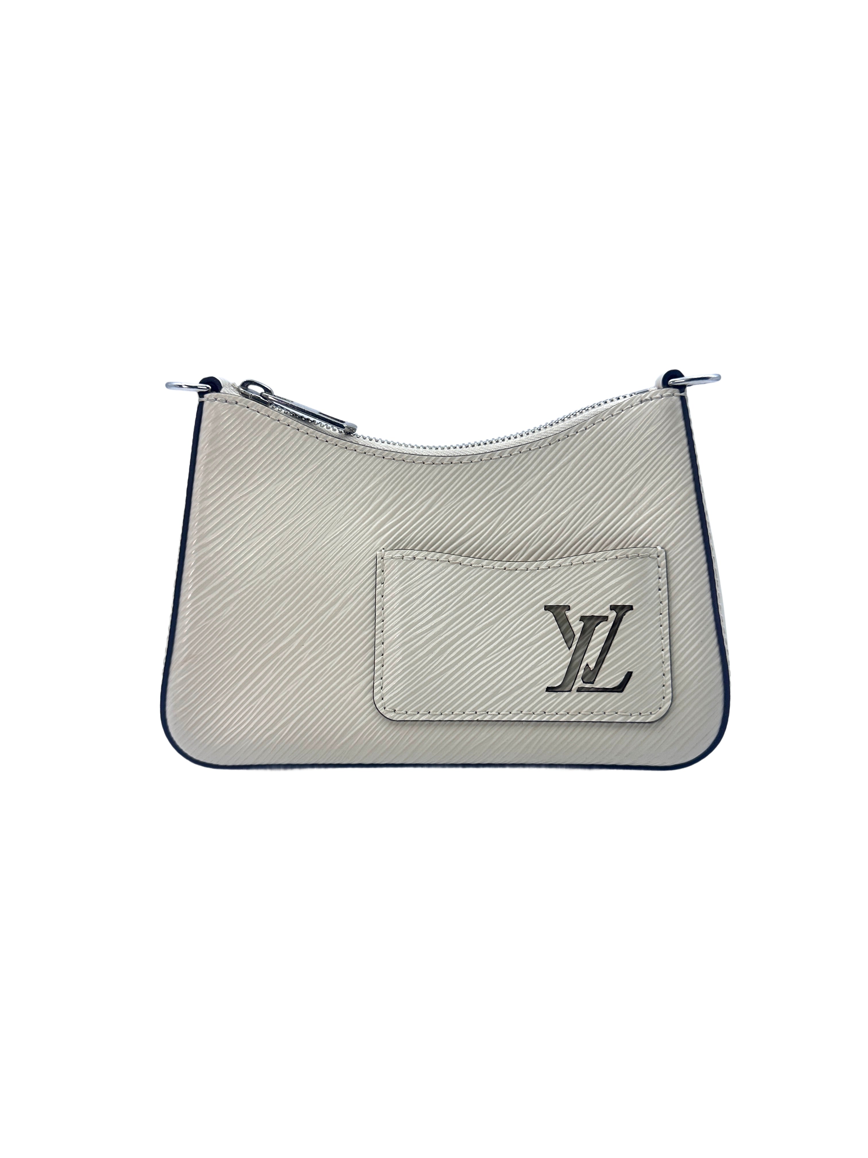Louis Vuitton Marelle White Epi Leather Shoulder Bag With Pouch LV1841