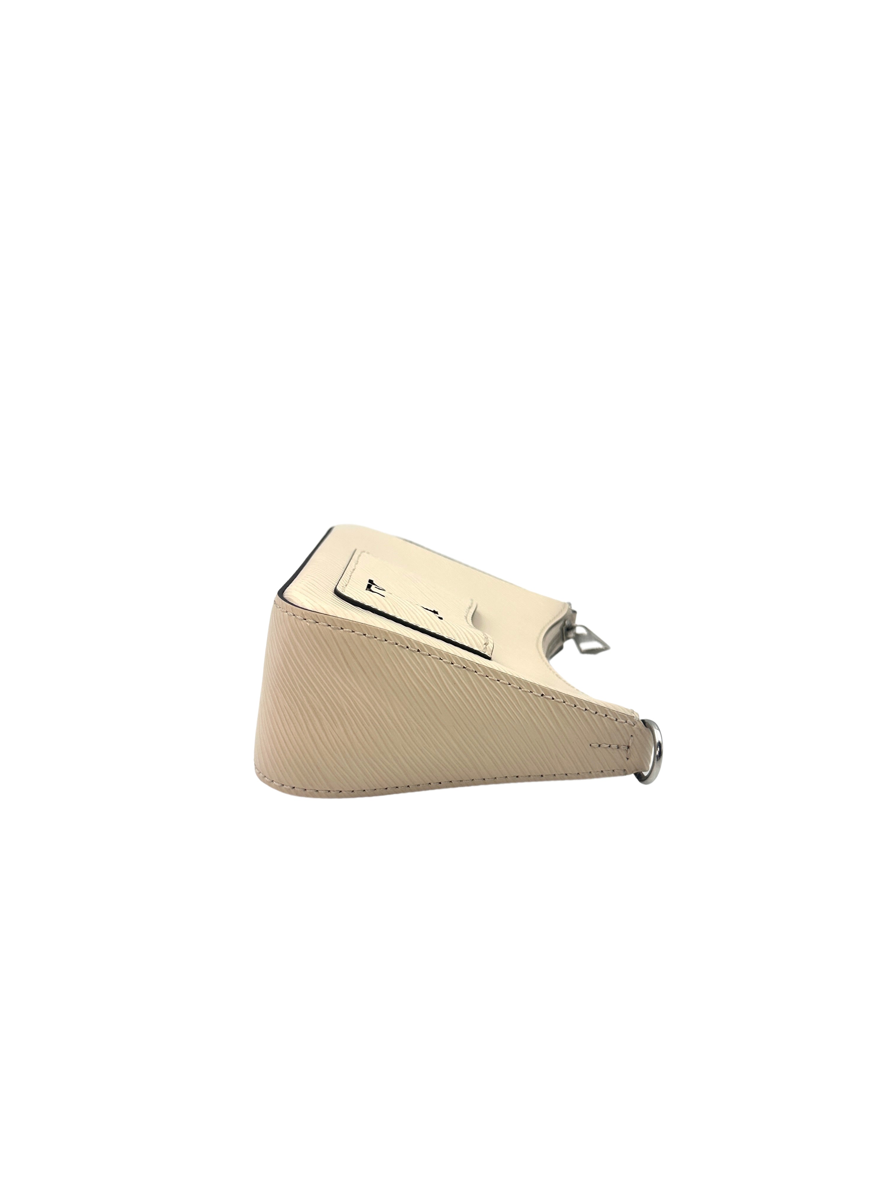 Louis Vuitton Marelle White Epi Leather Shoulder Bag With Pouch LV1841