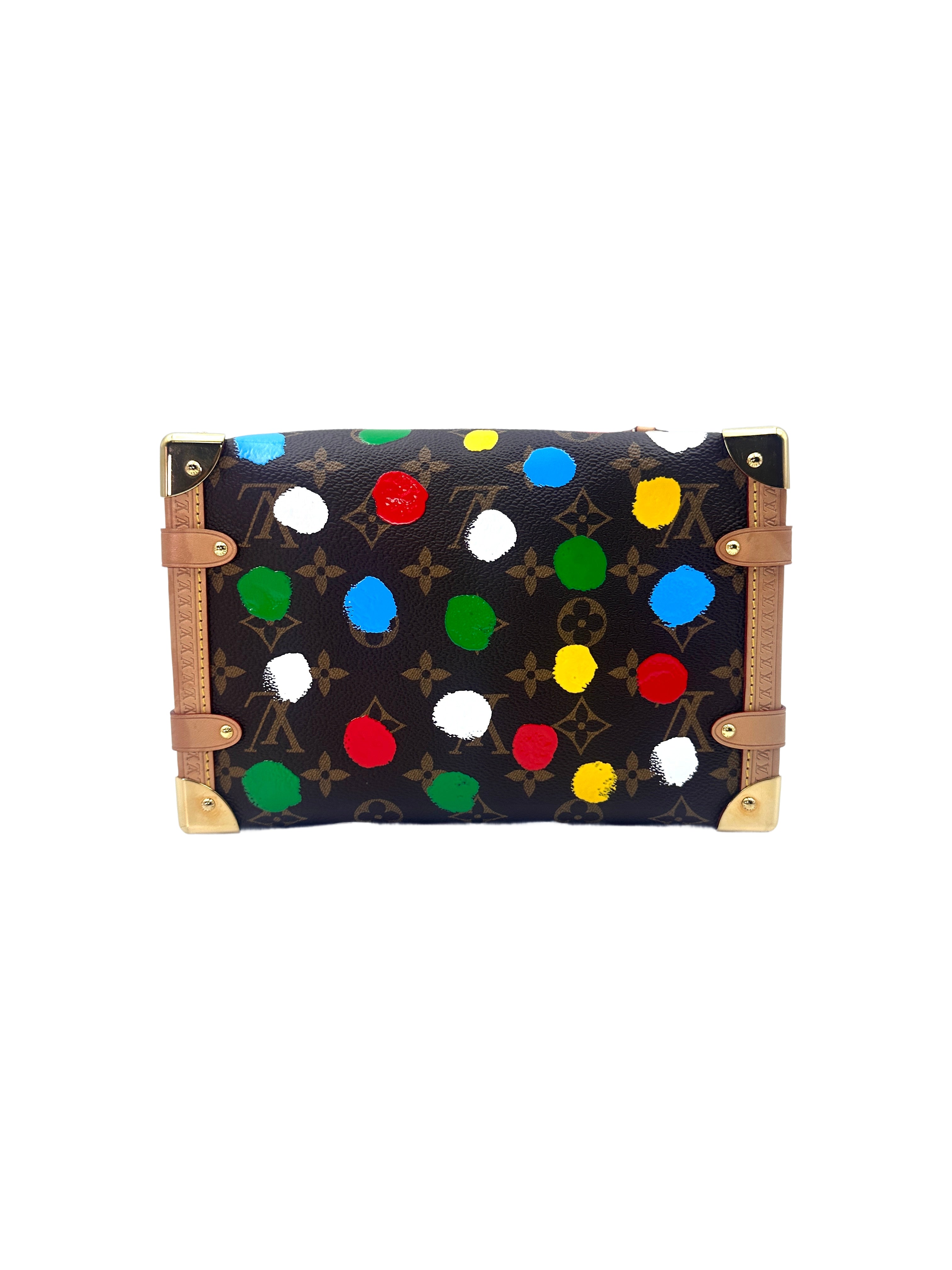 Louis Vuitton x Yayoi Kusama Multicolor Monogram Painted Dots Side Trunk Shoulder Bag LV1843