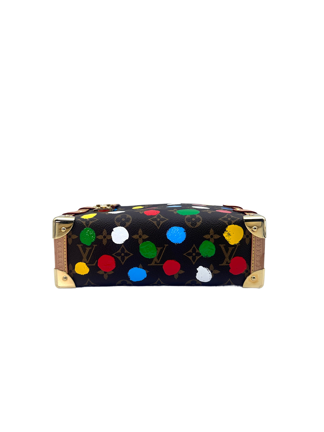Louis Vuitton x Yayoi Kusama Multicolor Monogram Painted Dots Side Trunk Shoulder Bag LV1843