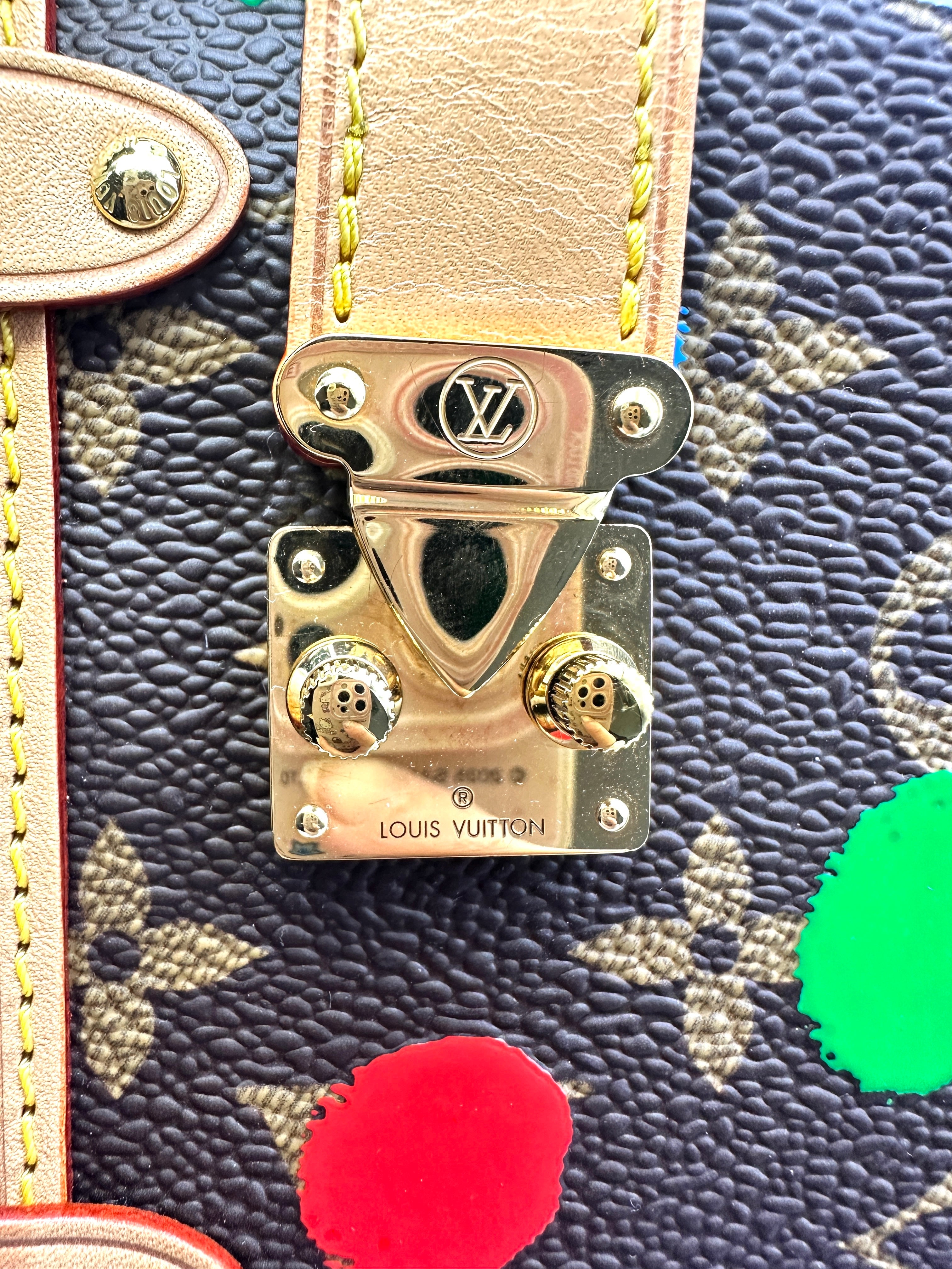 Louis Vuitton x Yayoi Kusama Multicolor Monogram Painted Dots Side Trunk Shoulder Bag LV1843