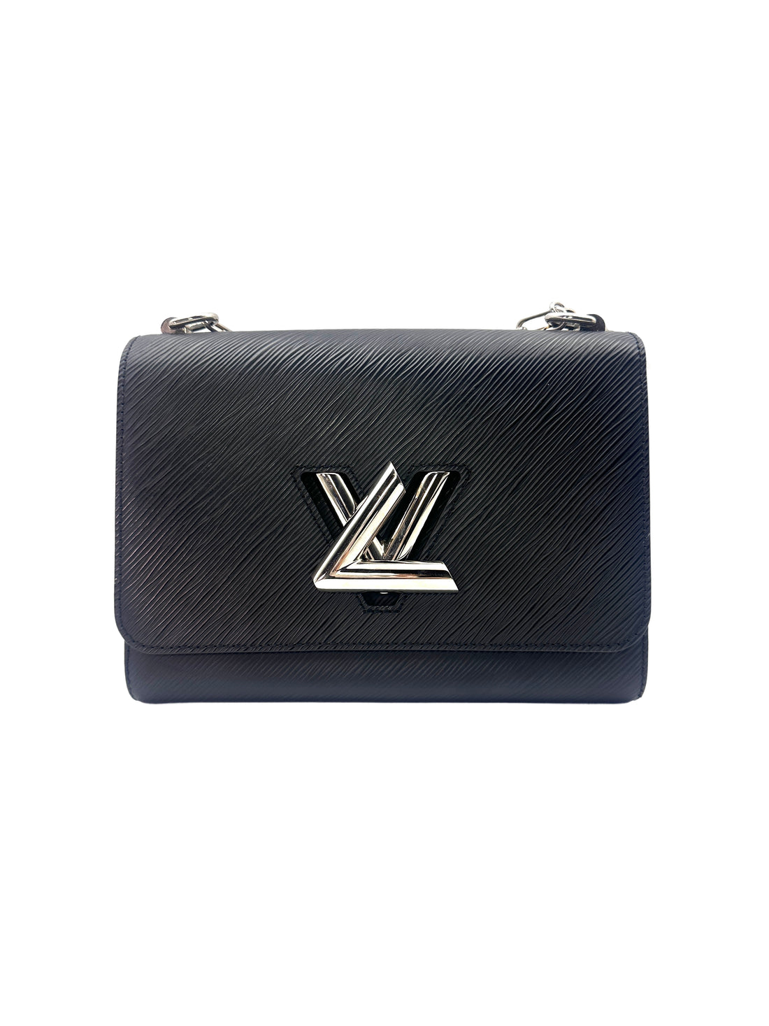 Louis Vuitton Twist MM Love Lock Charms Black Epi Leather Chain Bag LV1850
