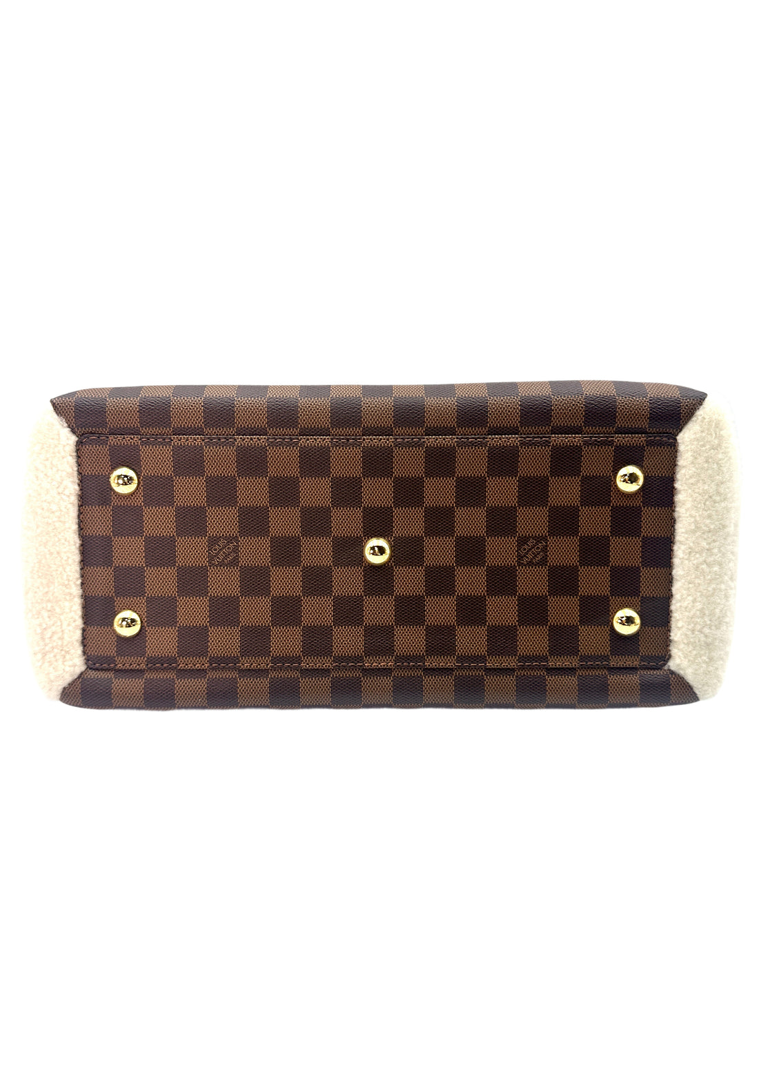 Louis Vuitton Normandy Shearling Brown Damier Ebene Handle Bag LV1854