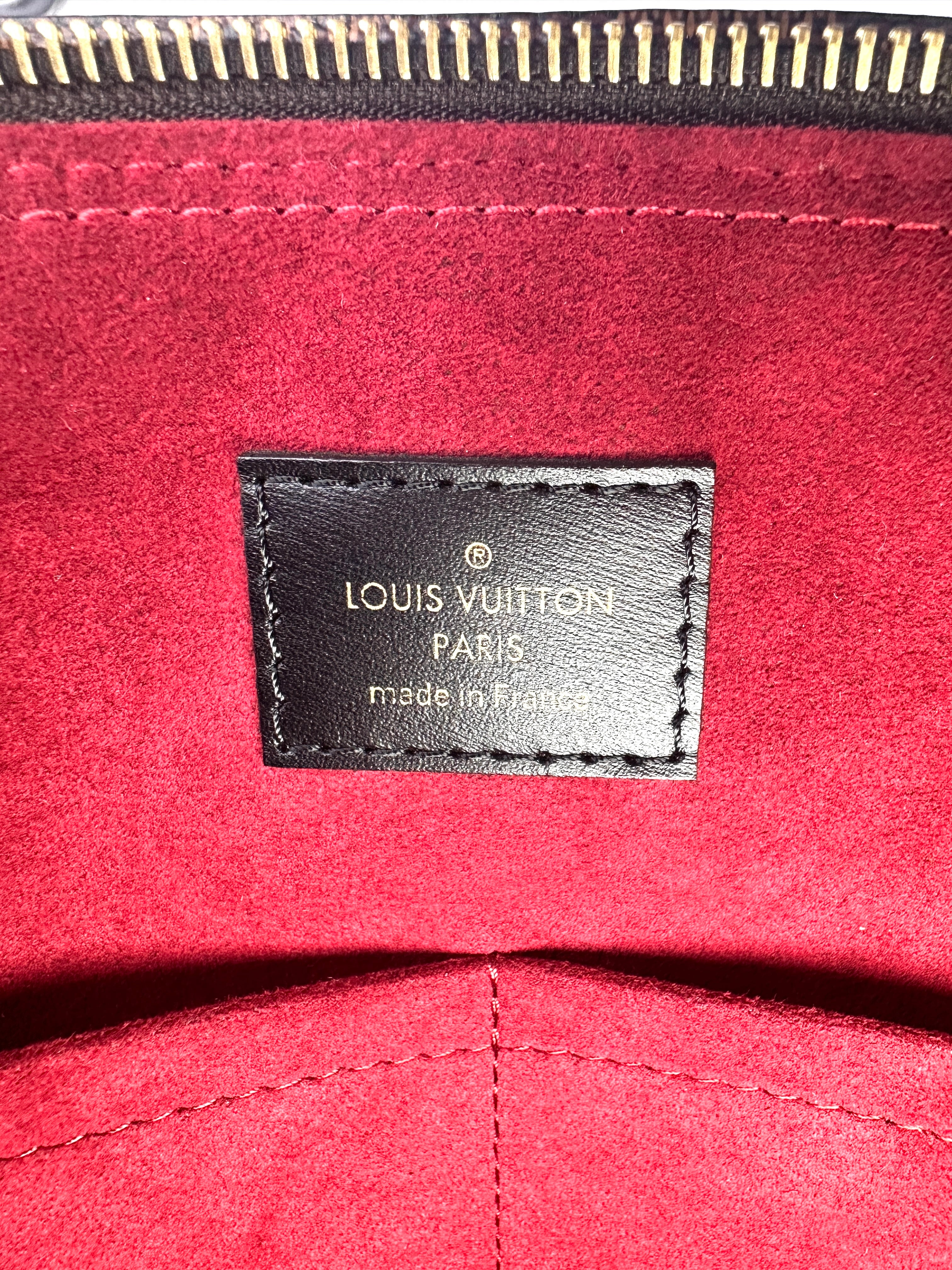 Louis Vuitton Normandy Shearling Brown Damier Ebene Handle Bag LV1854