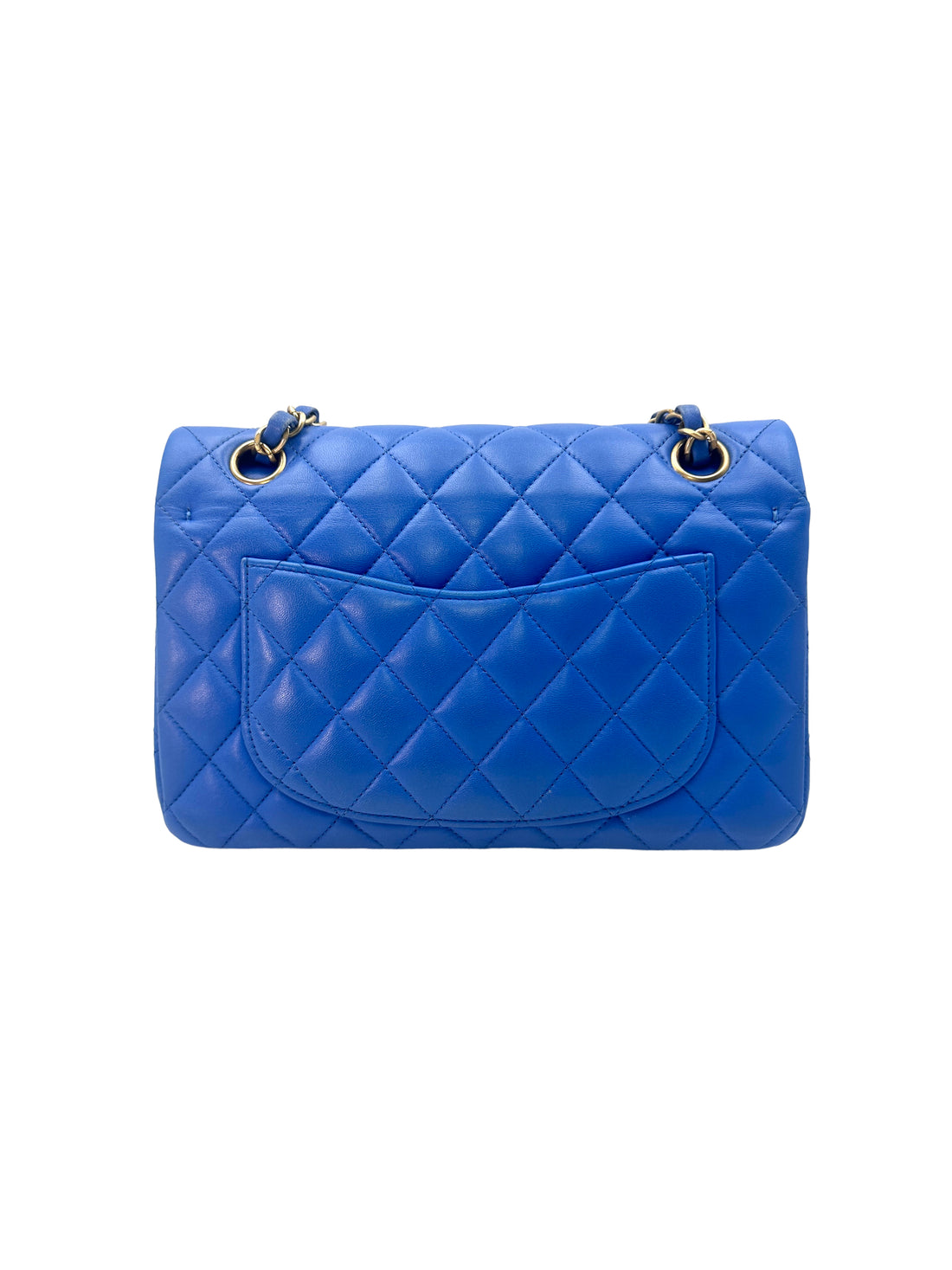 Chanel Classic Flap Blue Caviar Leather Small Size Chain Flap Bag With Gold Buckle(27***85) CC1369