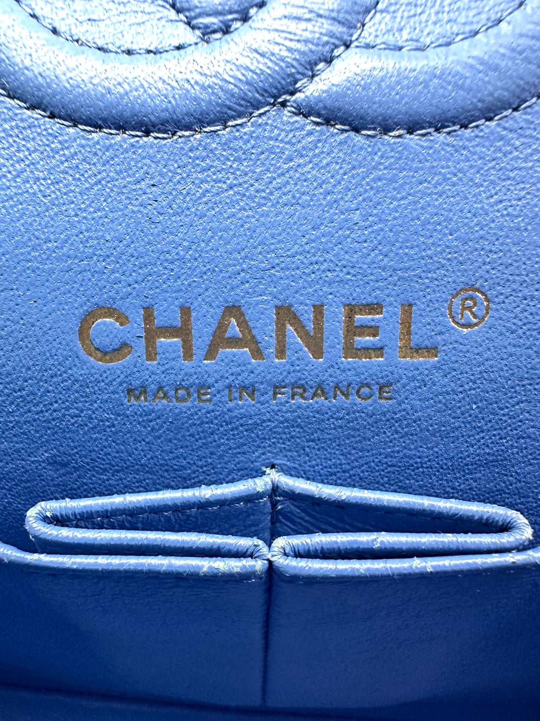 Chanel Classic Flap Blue Caviar Leather Small Size Chain Flap Bag With Gold Buckle(27***85) CC1369