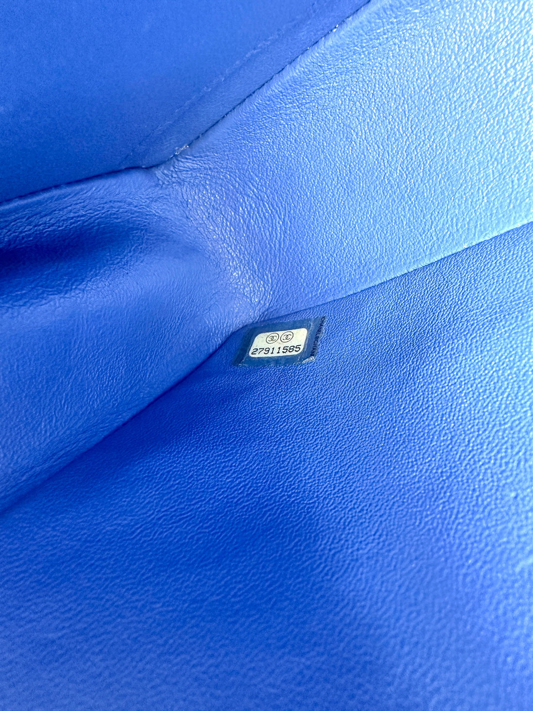 Chanel Classic Flap Blue Caviar Leather Small Size Chain Flap Bag With Gold Buckle(27***85) CC1369