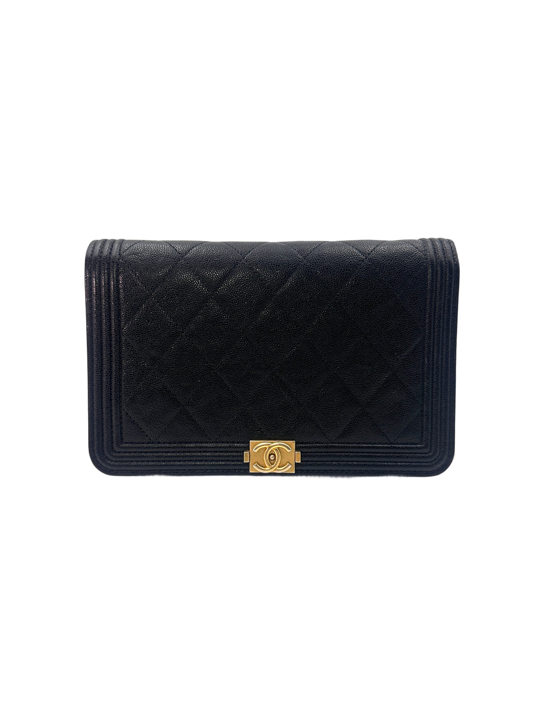 Chanel Dark Blue Quilted Calfskin Wallet On Chain With Gold Hardware(27***82) G039