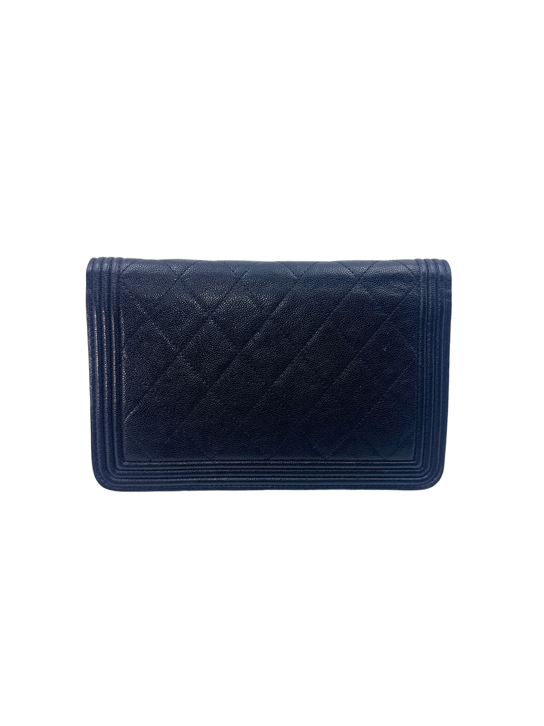Chanel Dark Blue Quilted Calfskin Wallet On Chain With Gold Hardware(27***82) G039