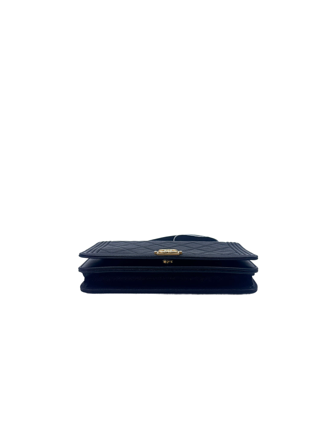 Chanel Dark Blue Quilted Calfskin Wallet On Chain With Gold Hardware(27***82) G039