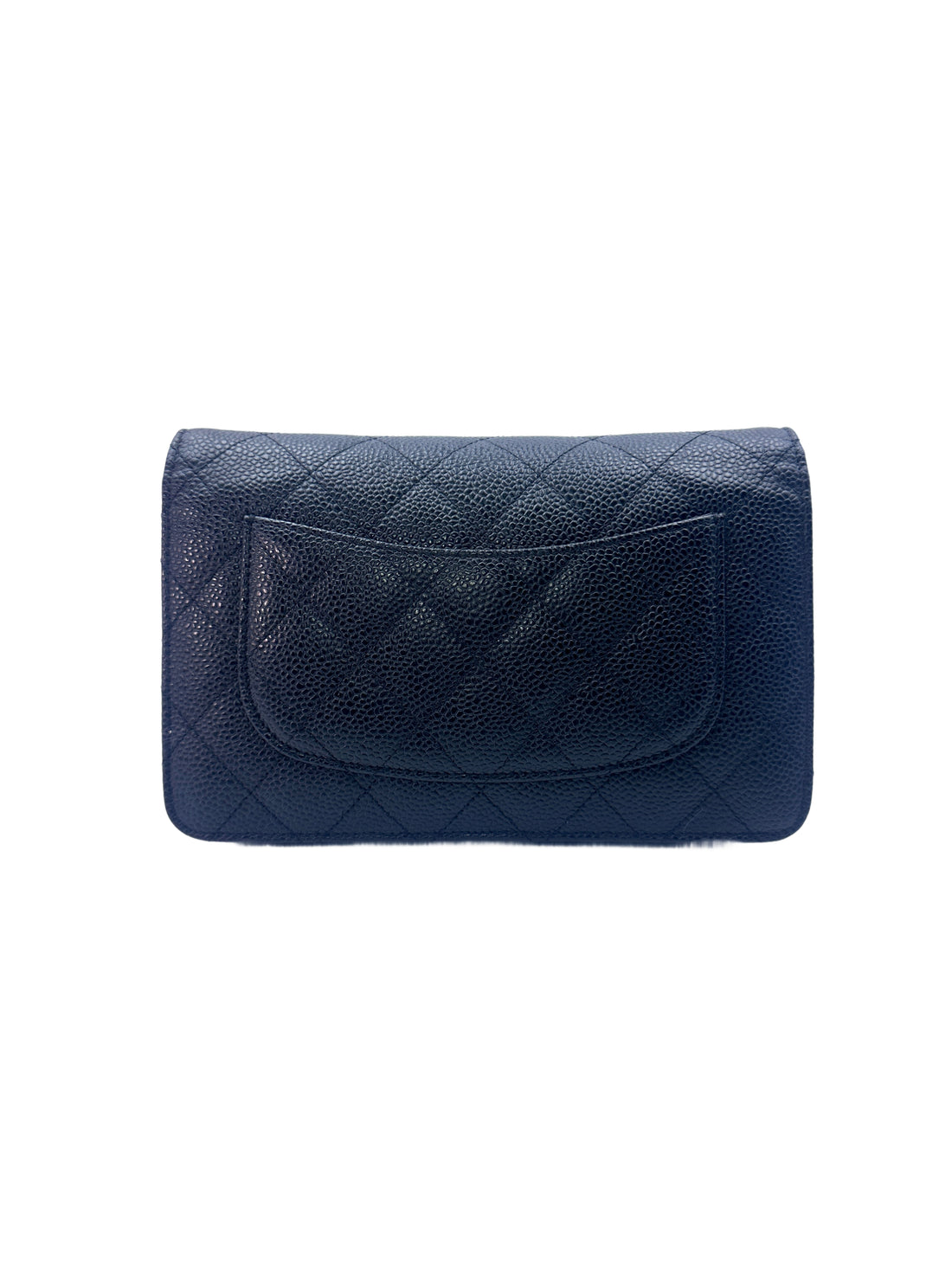 Chanel Dark Blue Quilted Calfskin Wallet On Chain With Gold Hardware(18***13) G041
