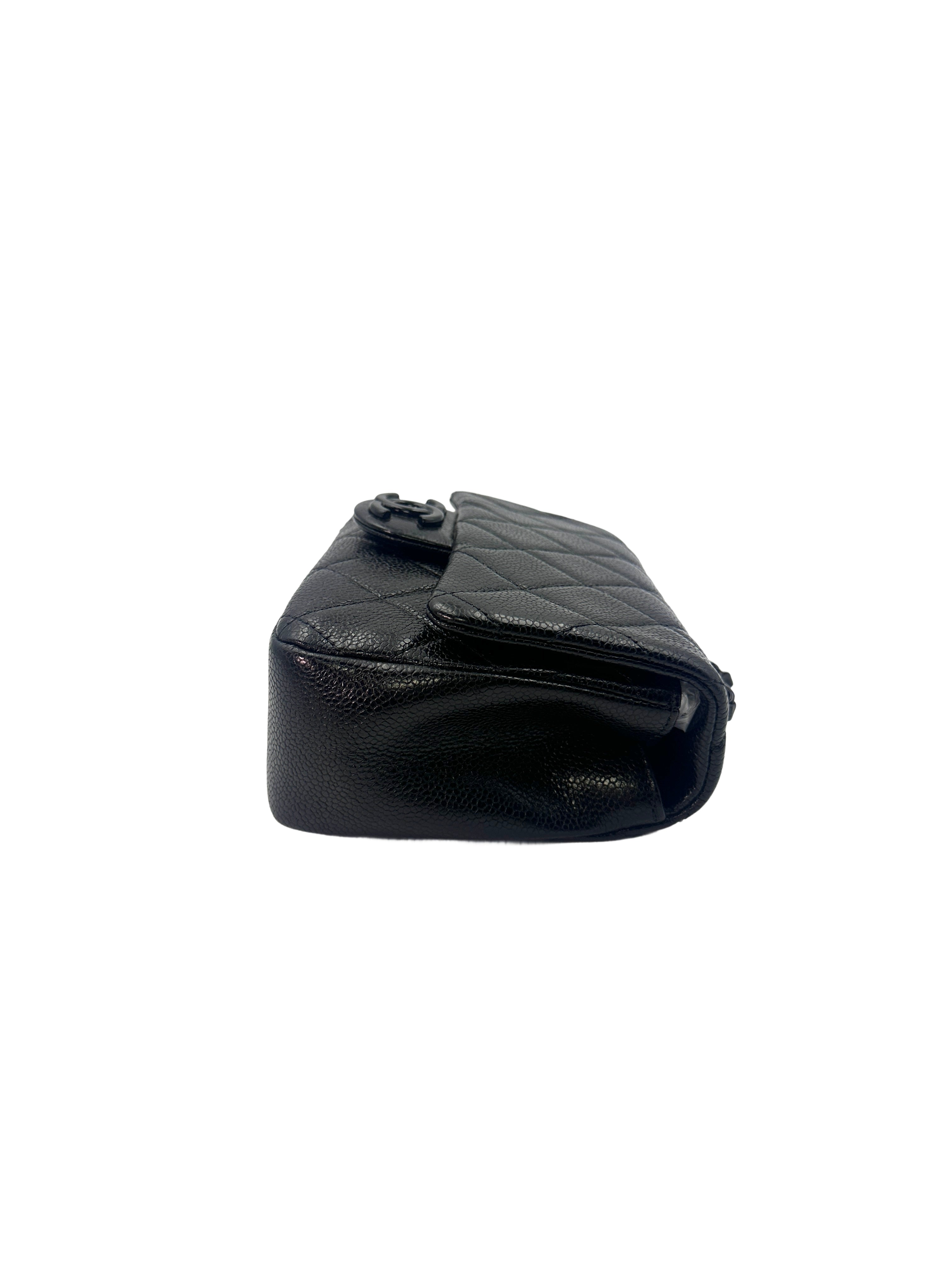 Chanel Incognito So Black Quilted Calfskin Chain Flap Bag(29***41) G043