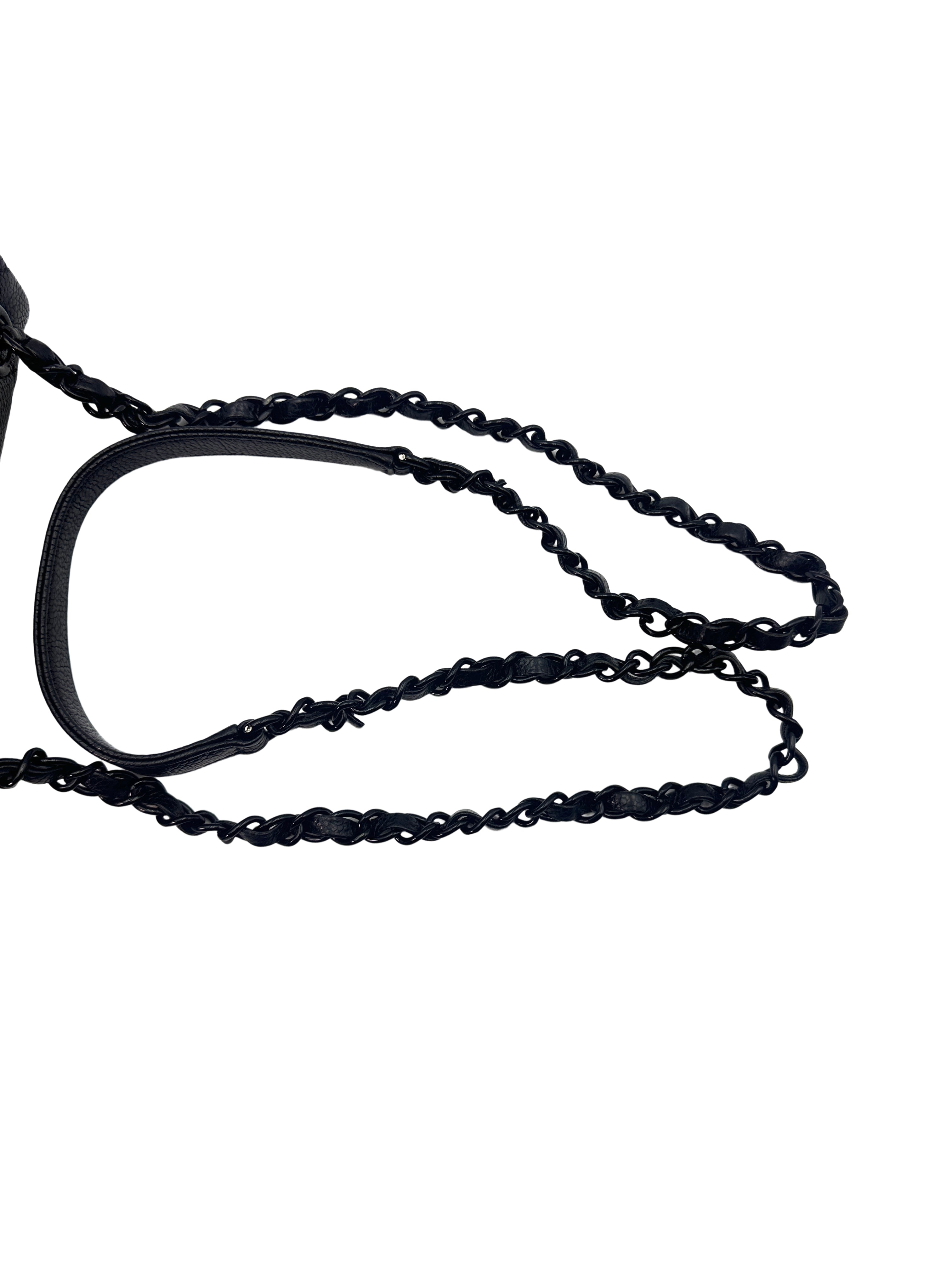 Chanel Incognito So Black Quilted Calfskin Chain Flap Bag(29***41) G043