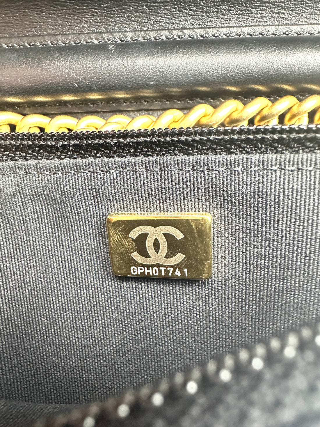 Chanel Dark Blue Quilted Calfskin Wallet On Chain With Gold Hardware(GP***41) G046