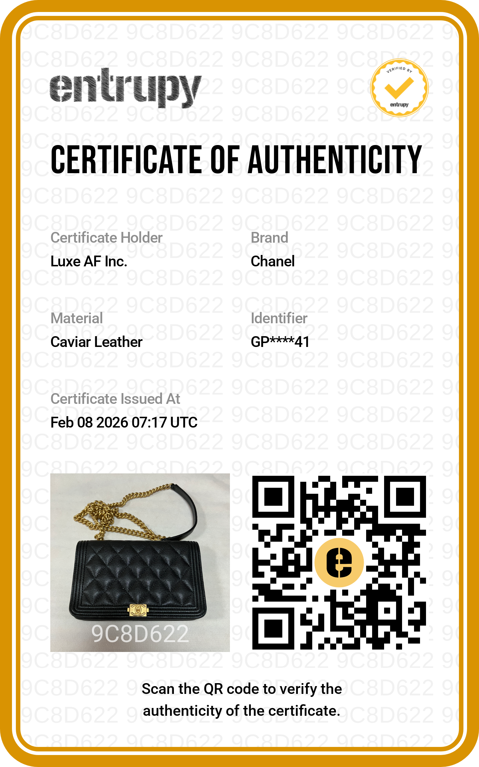 Chanel Dark Blue Quilted Calfskin Wallet On Chain With Gold Hardware(GP***41) G046