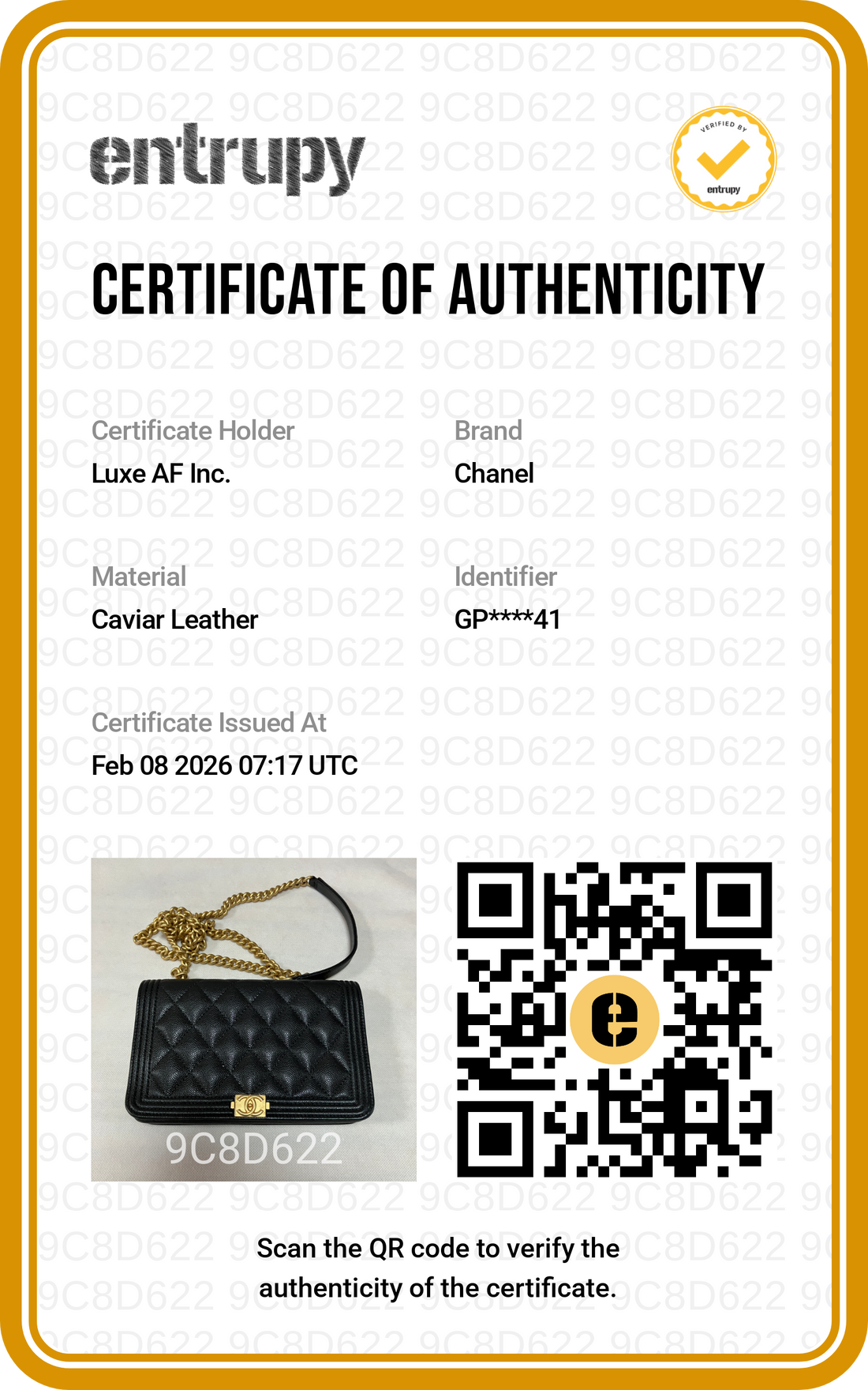 Chanel Dark Blue Quilted Calfskin Wallet On Chain With Gold Hardware(GP***41) G046