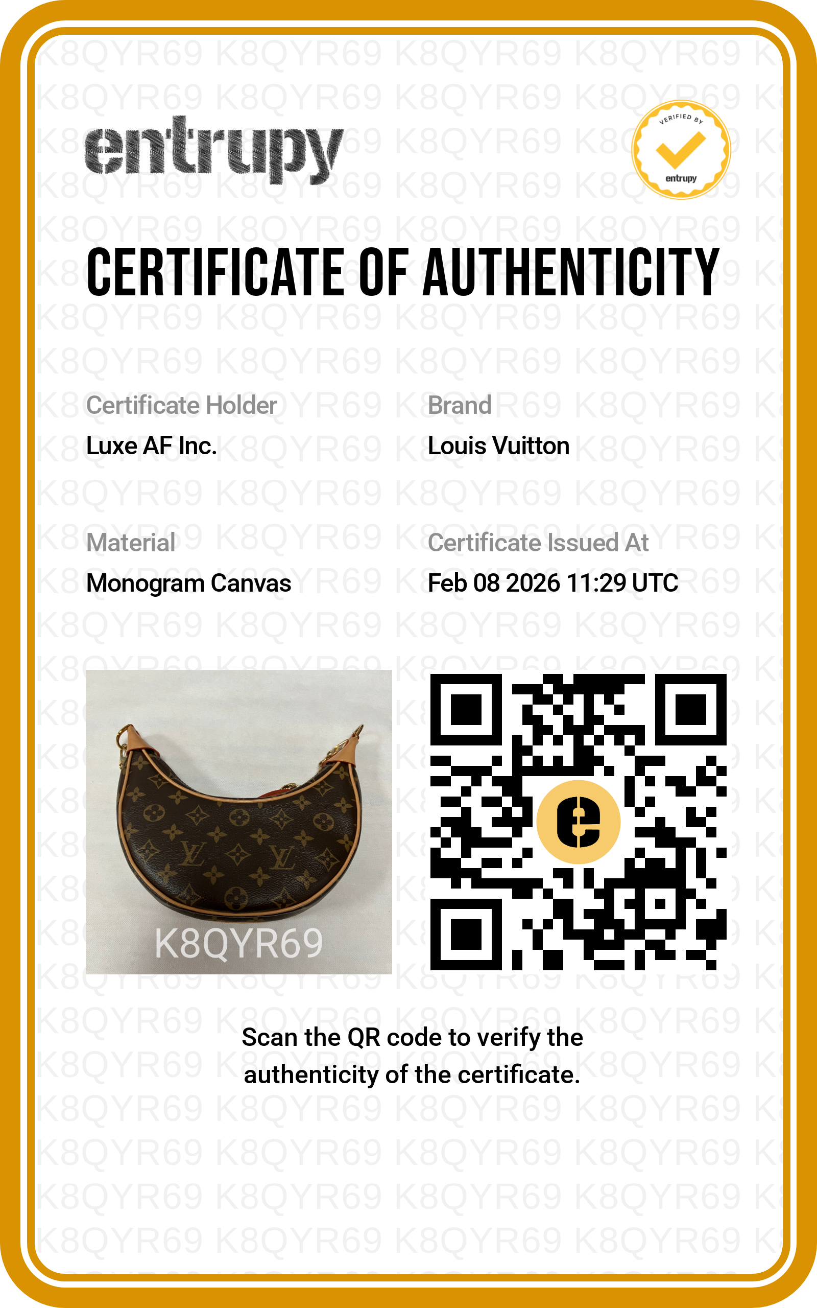 Louis Vuitton Loop Brown Monogram Leather Chain Shoulder Bag LV1859