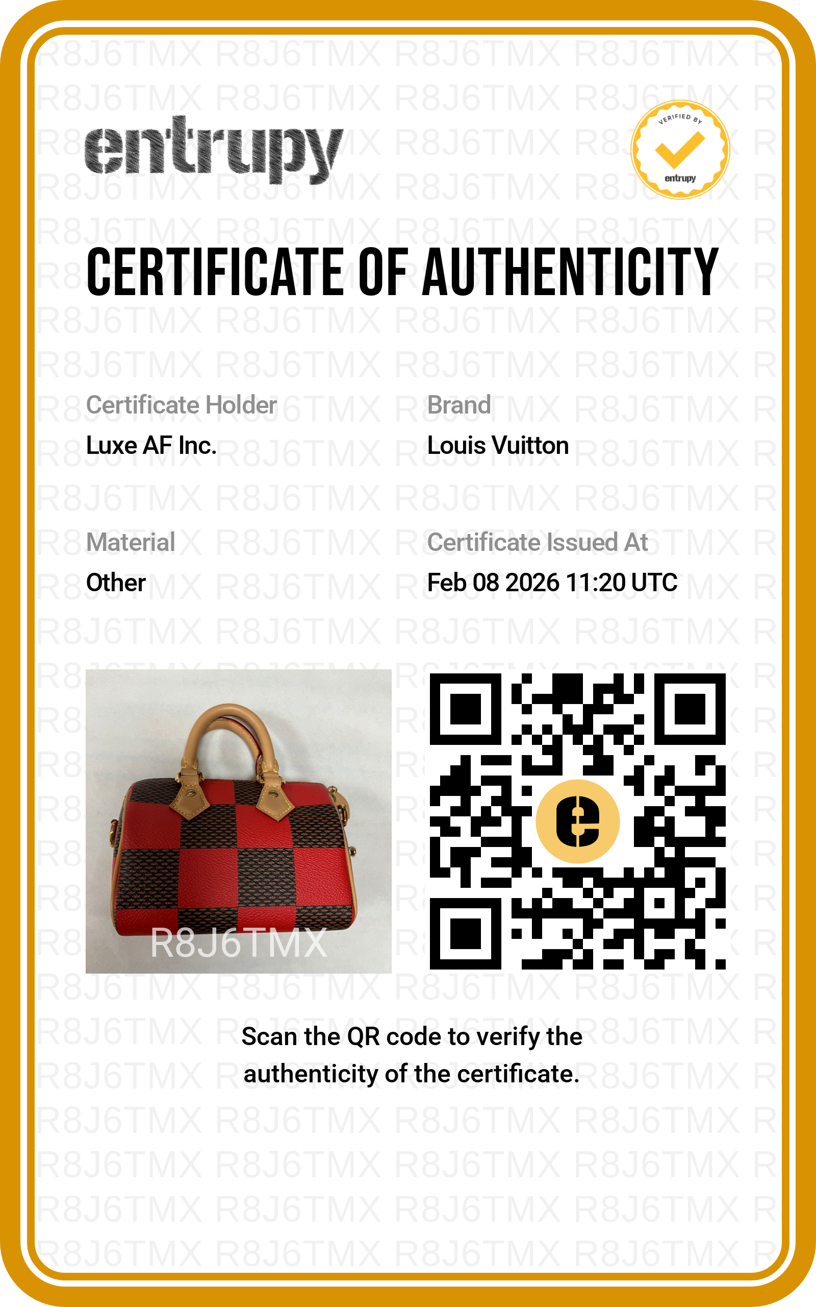 Louis Vuitton Speedy 18 Bandouliere Brown/Red Damier Ebene Leather Handle Bag LV1860