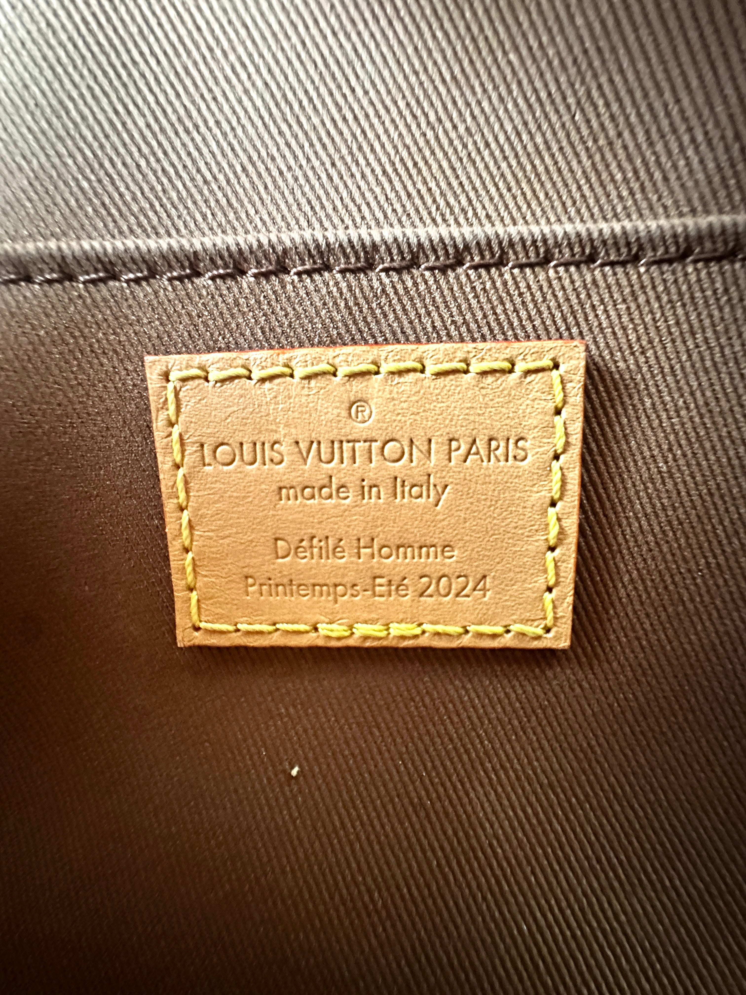 Louis Vuitton Speedy 18 Bandouliere Brown/Red Damier Ebene Leather Handle Bag LV1860