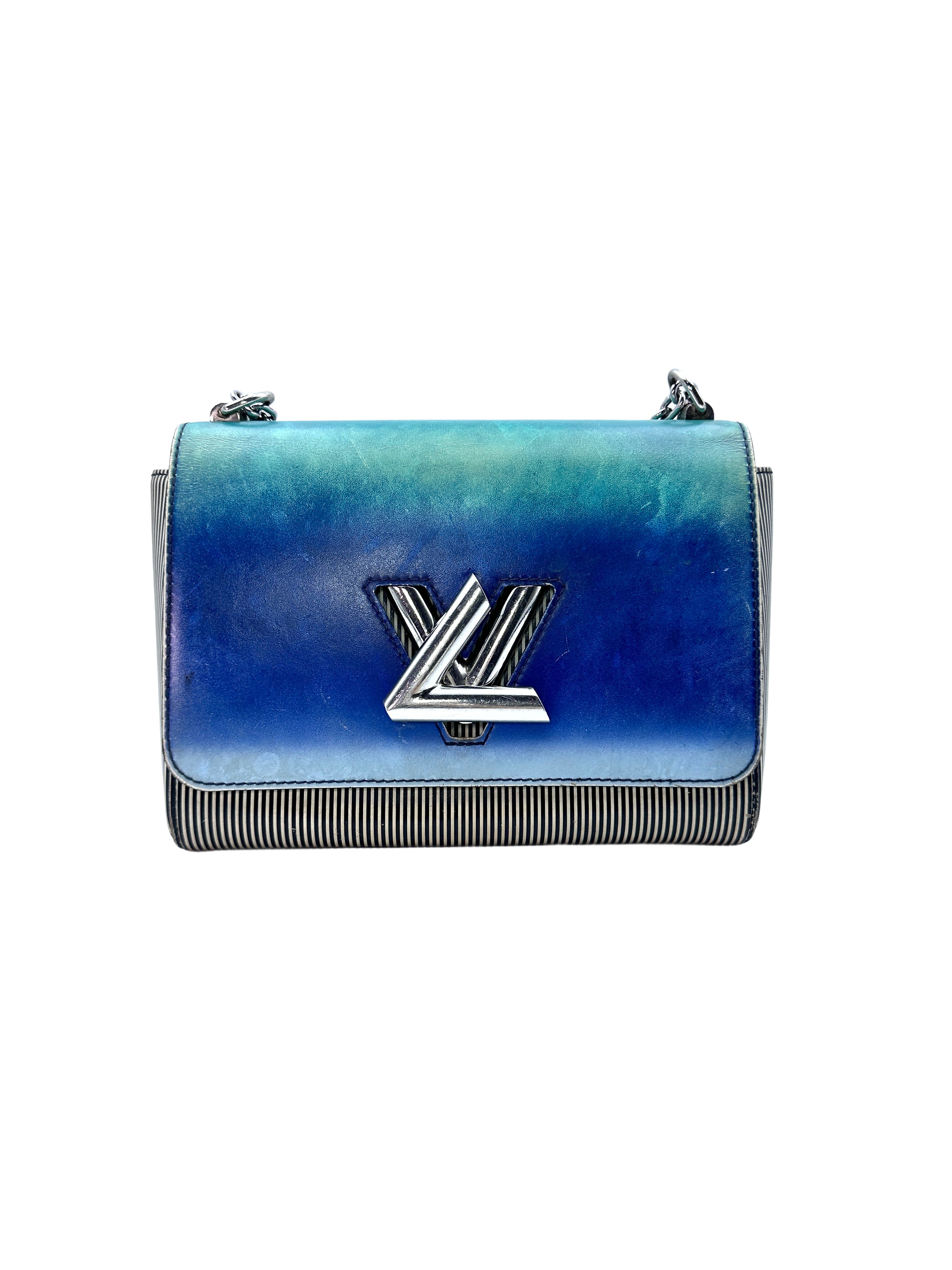 Louis Vuitton Twist Gradient Blue Epi Striped Leather Shoulder Bag LV1862
