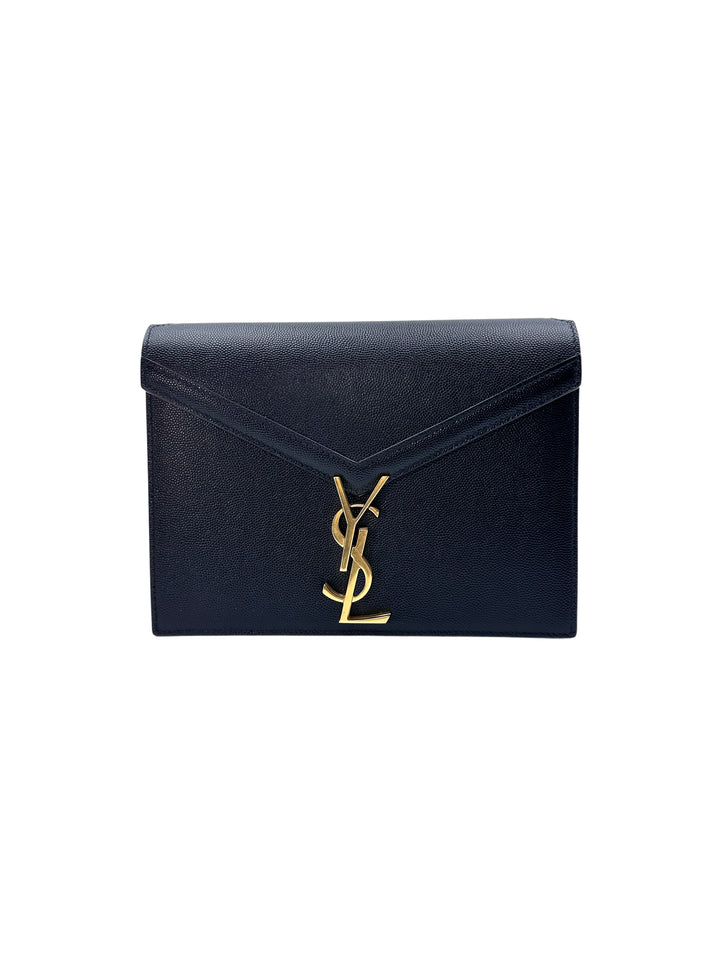 Saint Laurent Cassandra Black Calfskin Chain Shoulder Bag G051