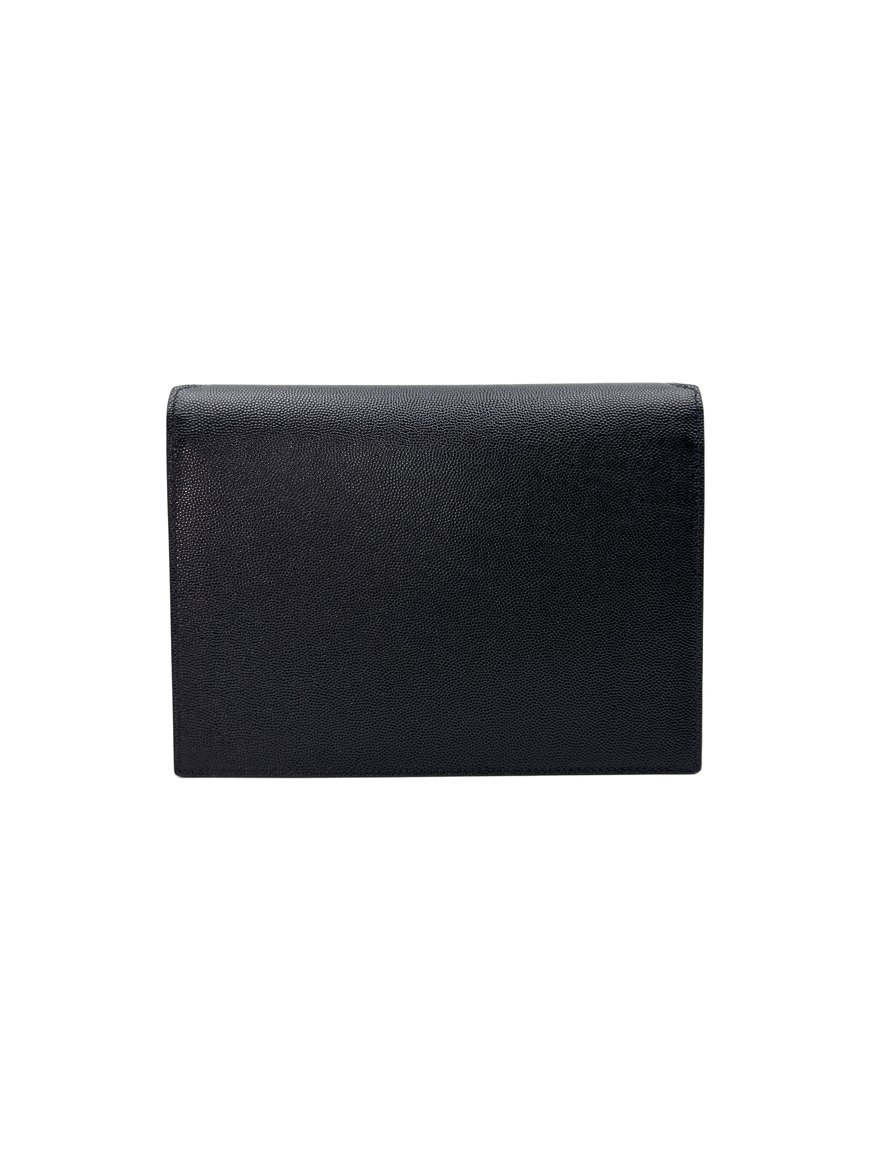 Saint Laurent Cassandra Black Calfskin Chain Shoulder Bag G051