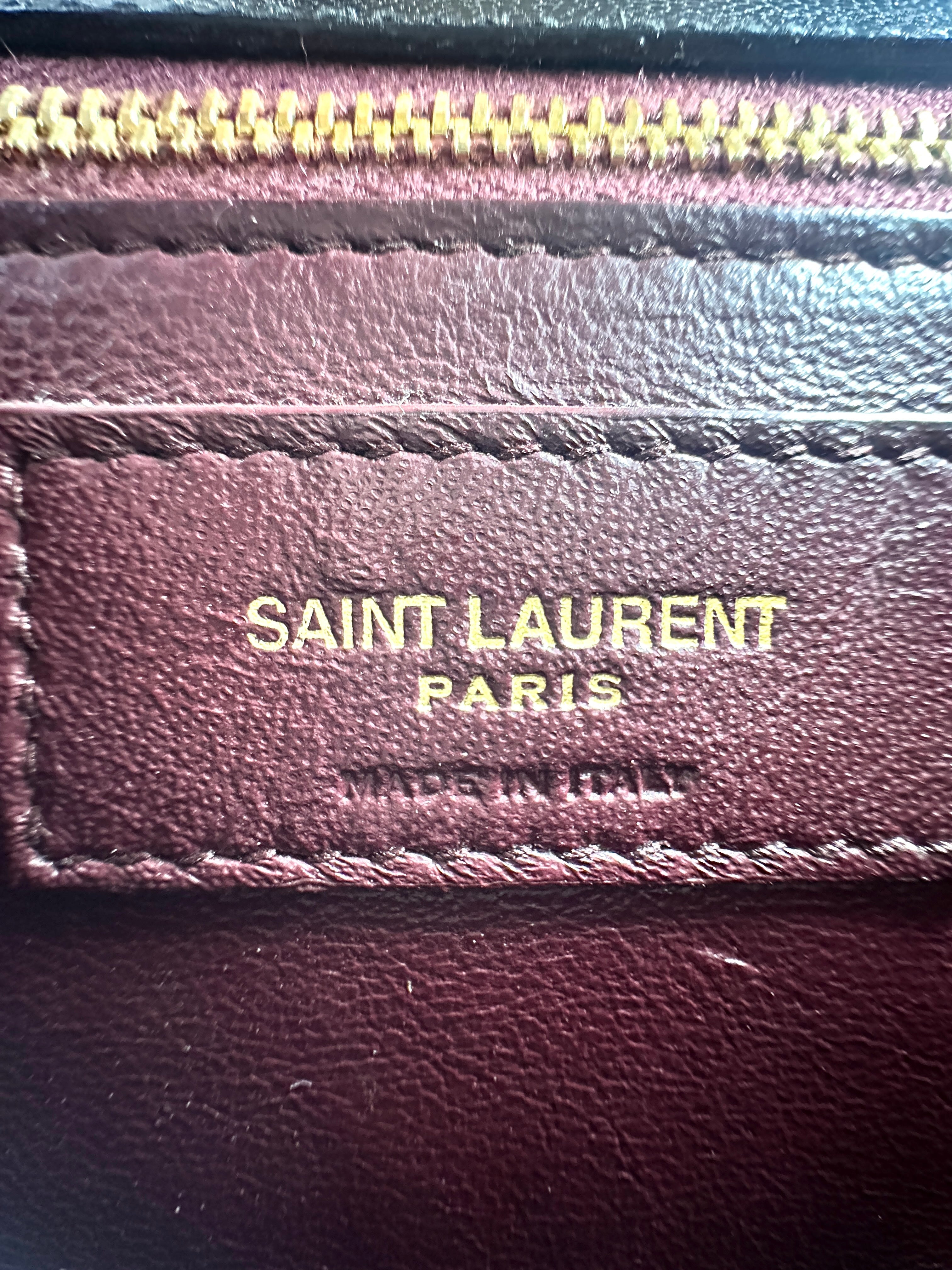 Saint Laurent Cassandra Black Calfskin Chain Shoulder Bag G051