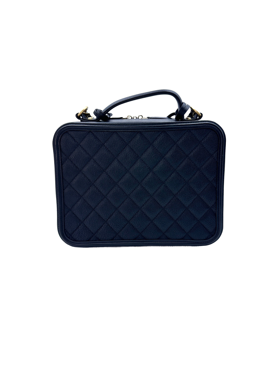 Chanel CC Filigree Black Quilted Calfskin Vanity Case(25***83) G056