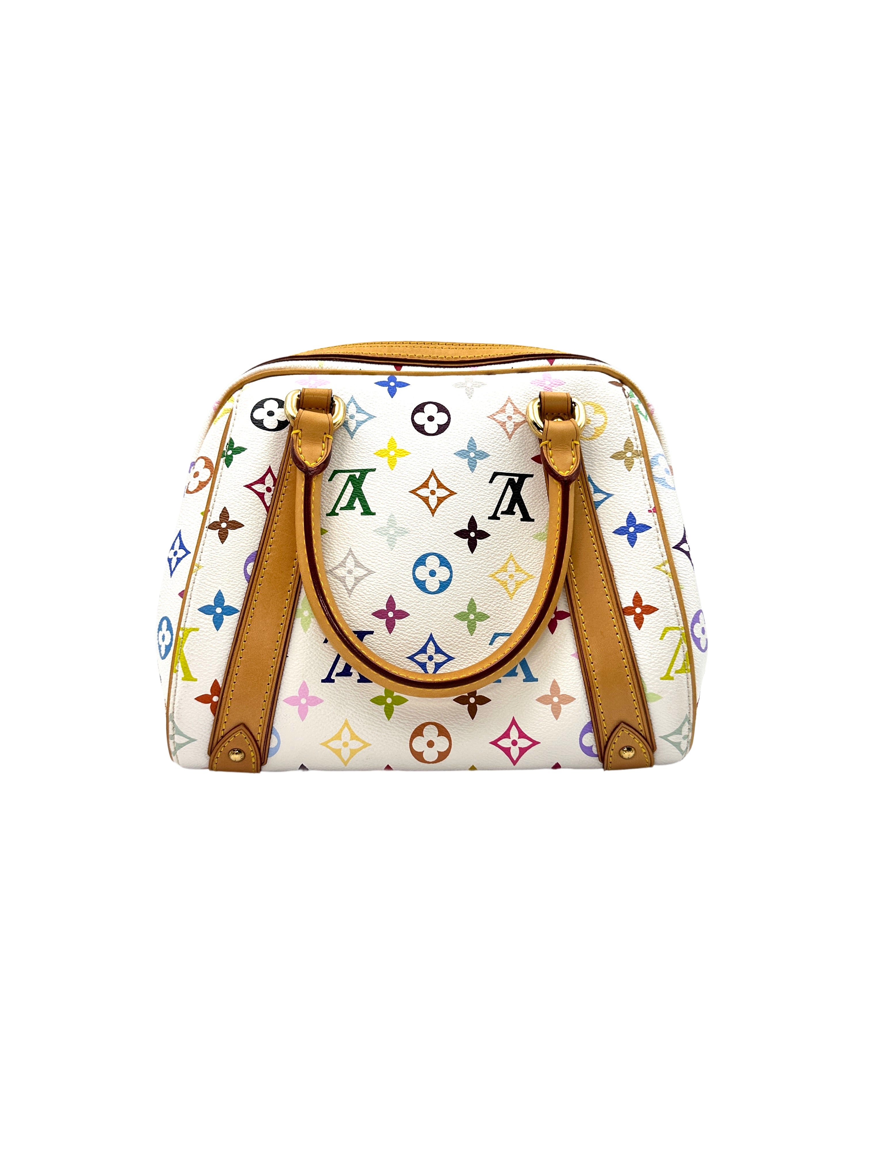 Louis Vuitton x Takashi Murakami White Multicolor Monogram Monogram Priscilla Handle Bag G057