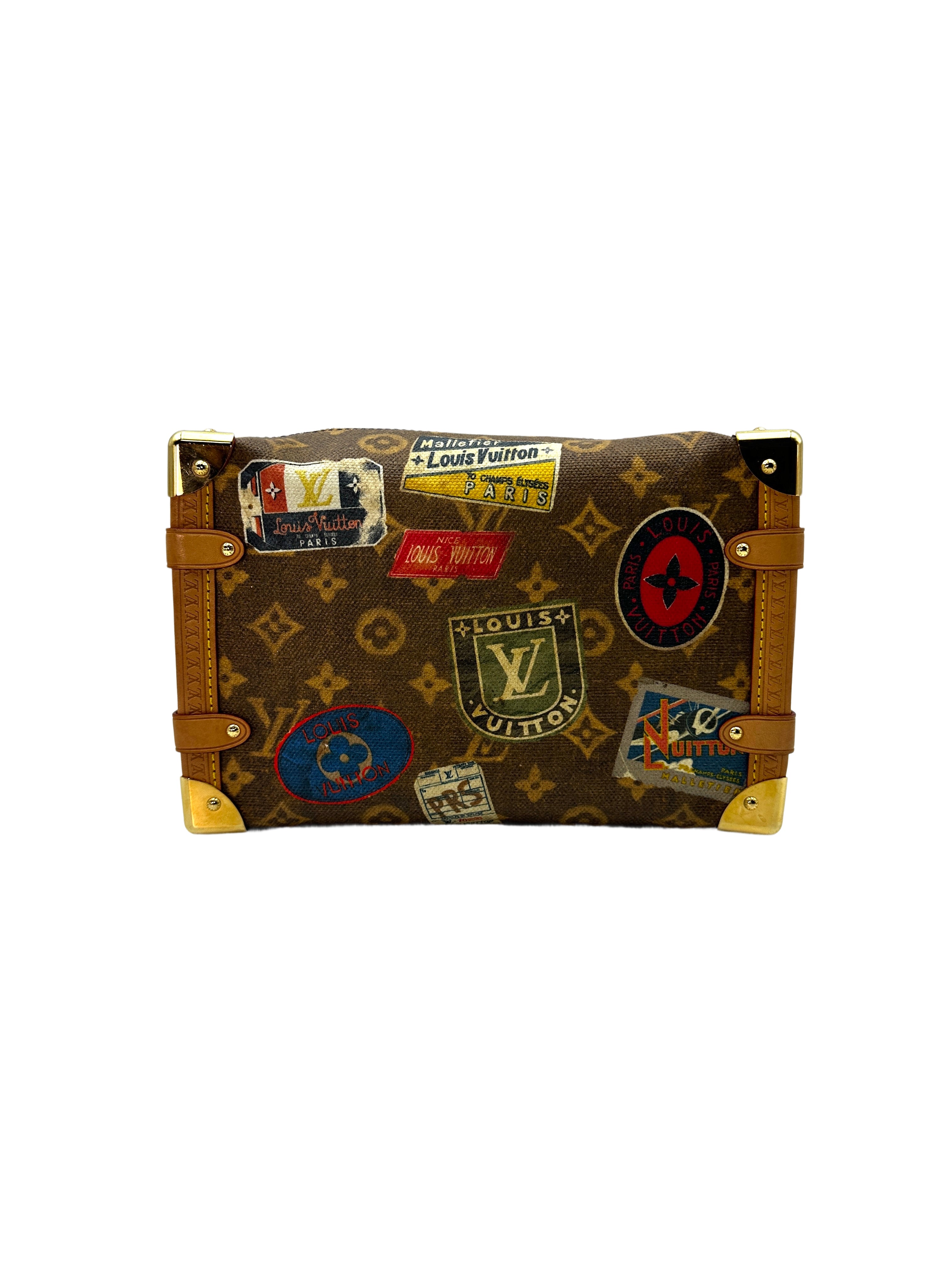 Louis Vuitton Side Trunk MM Flight Mode Brown Monogram Leather Shoulder Bag LV1863