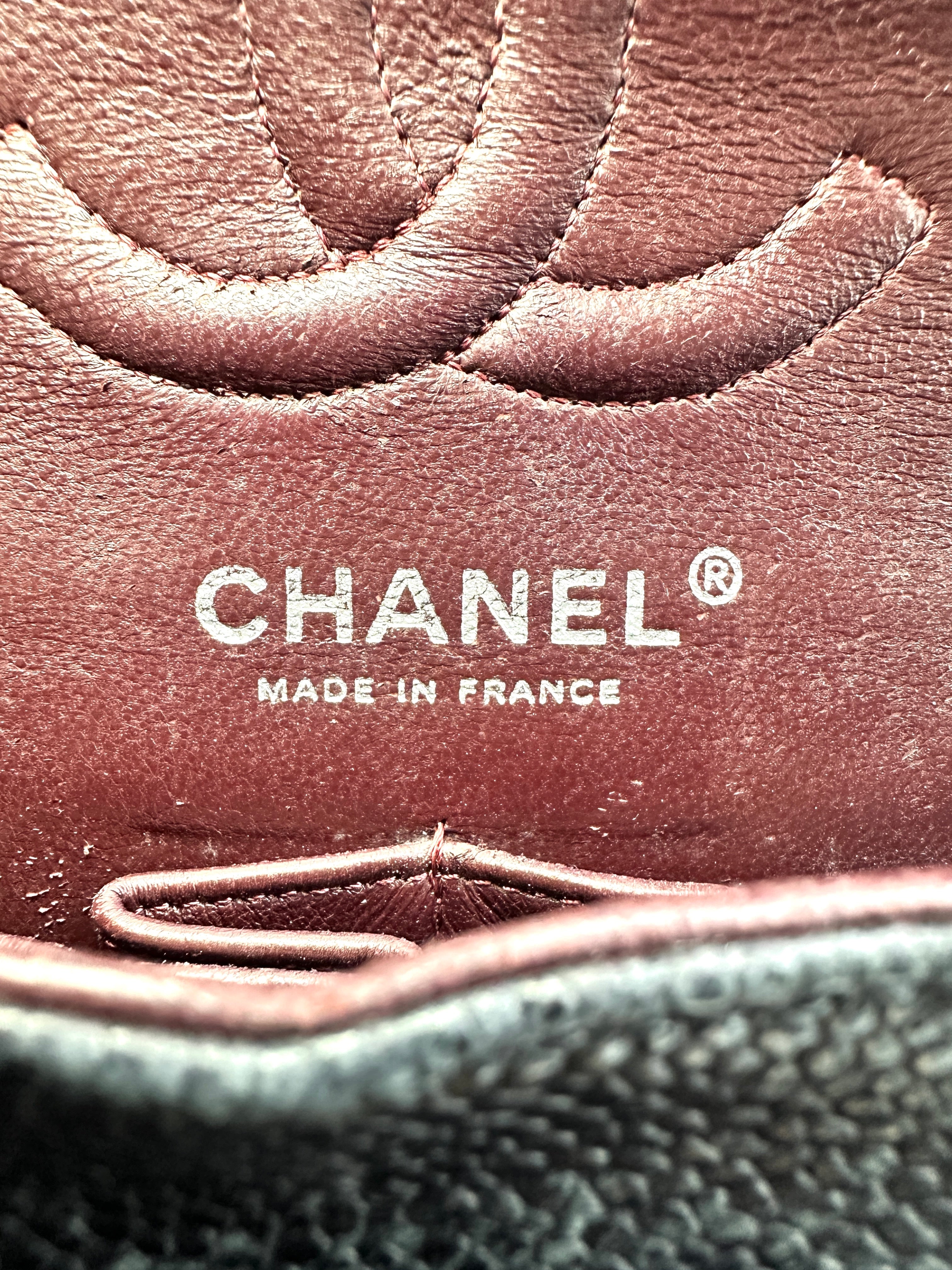 Chanel Classic Flap Black Quilted Calfskin Chain Bag With Silver Hardware(14***22) G067