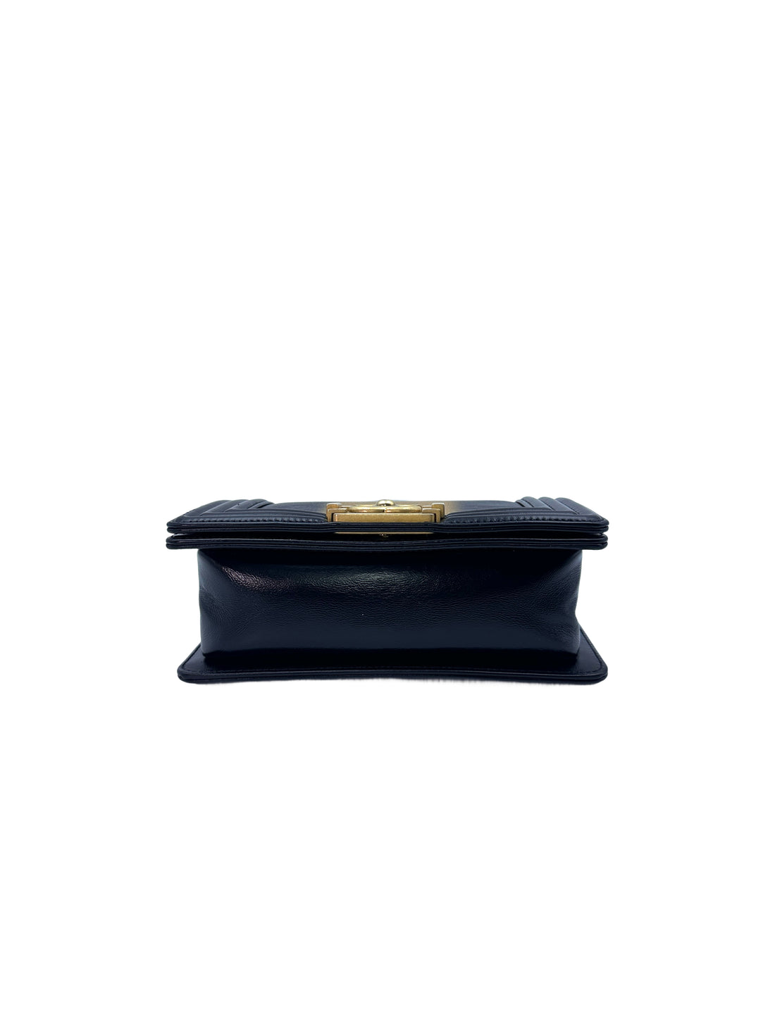 Chanel LeBoy Black&Metallic Gold Ombre Quilted Calfskin Flap Bag With Gold Buckle(HN***N7) G069