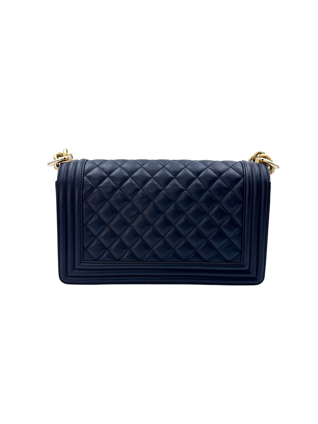 Chanel LeBoy Black Quilted Lambskin Flap Bag With Gold Buckle(JU***T7) G074