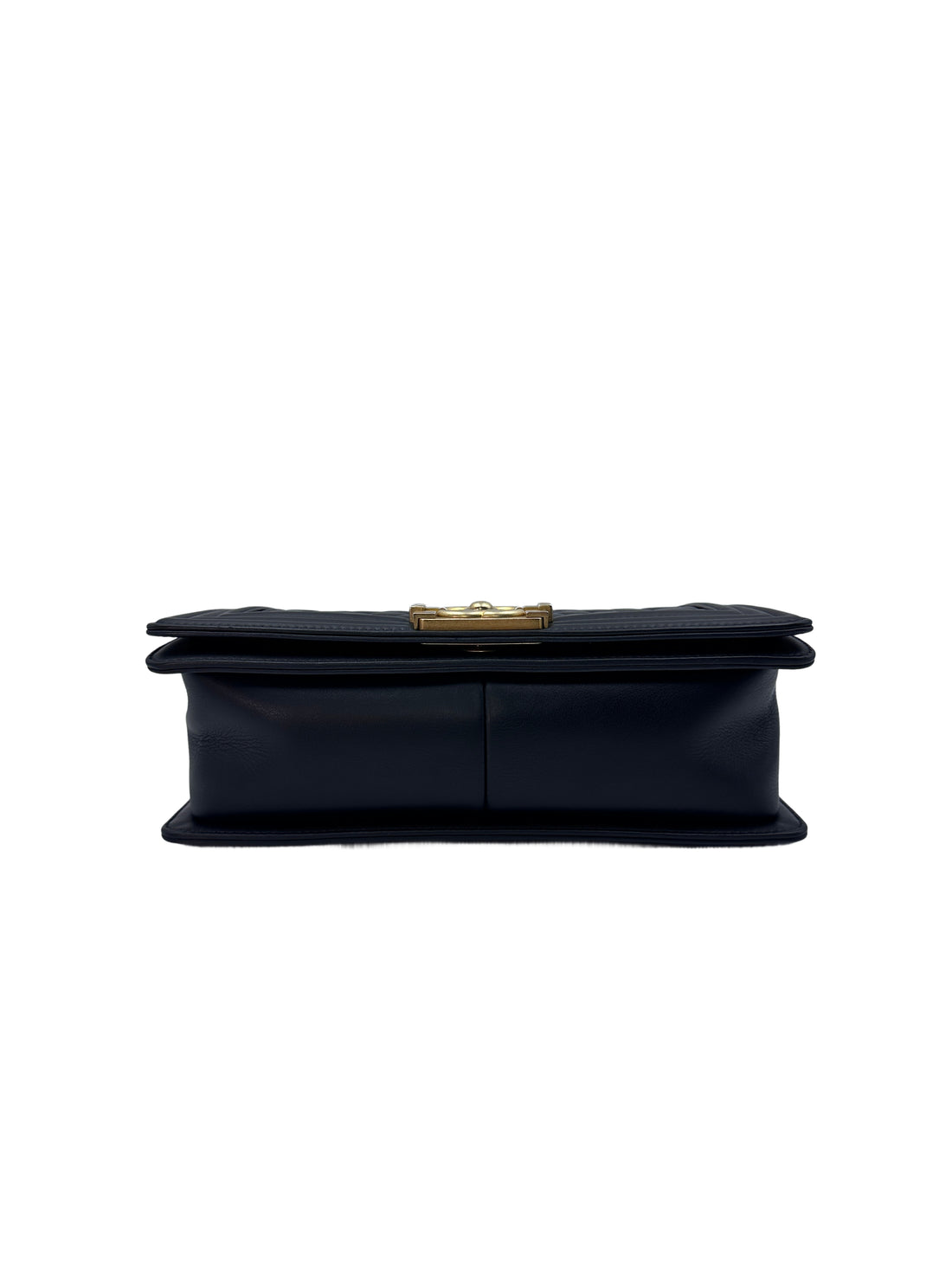 Chanel LeBoy Black Quilted Lambskin Flap Bag With Gold Buckle(JU***T7) G074