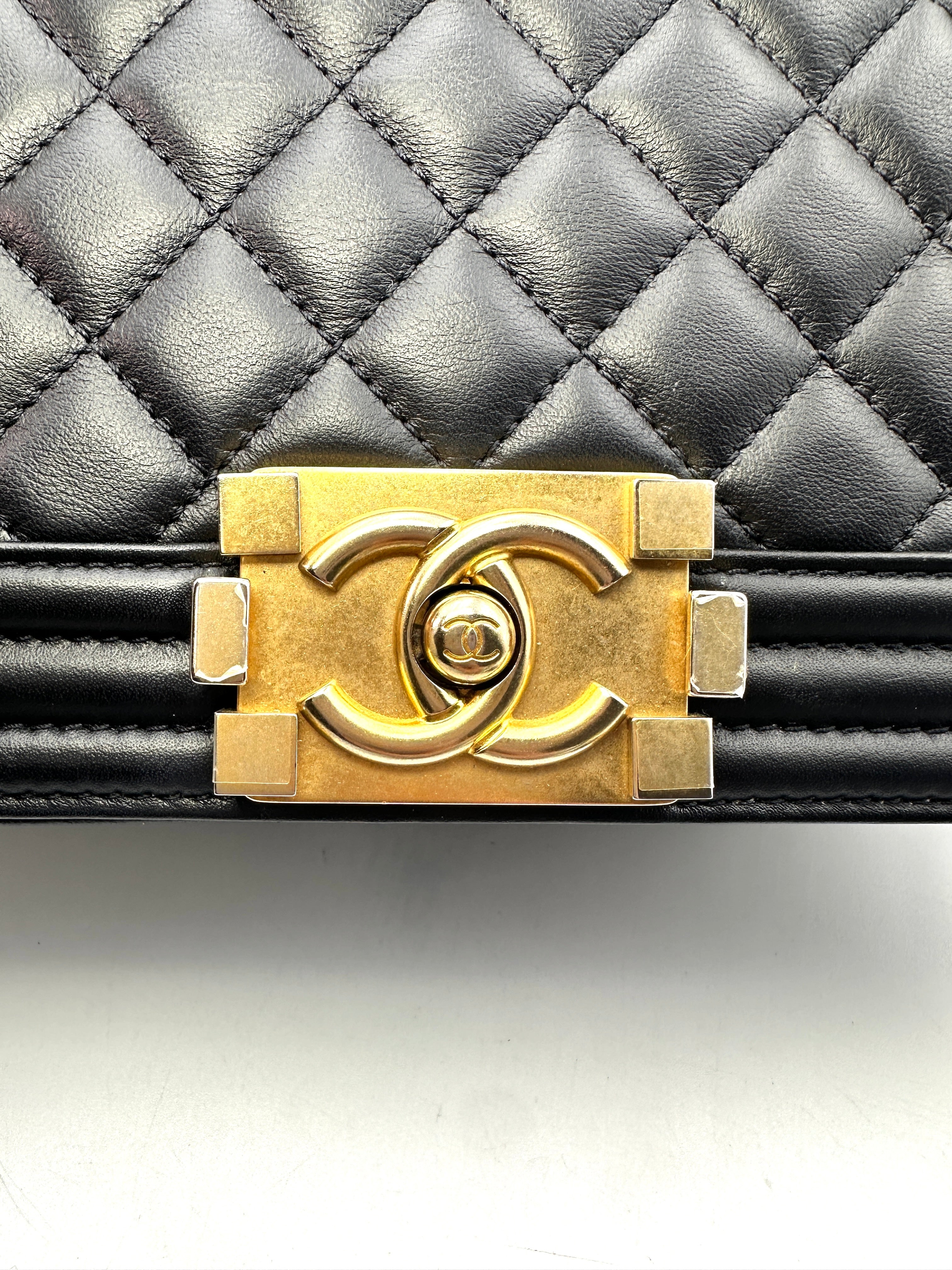 Chanel LeBoy Black Quilted Lambskin Flap Bag With Gold Buckle(JU***T7) G074