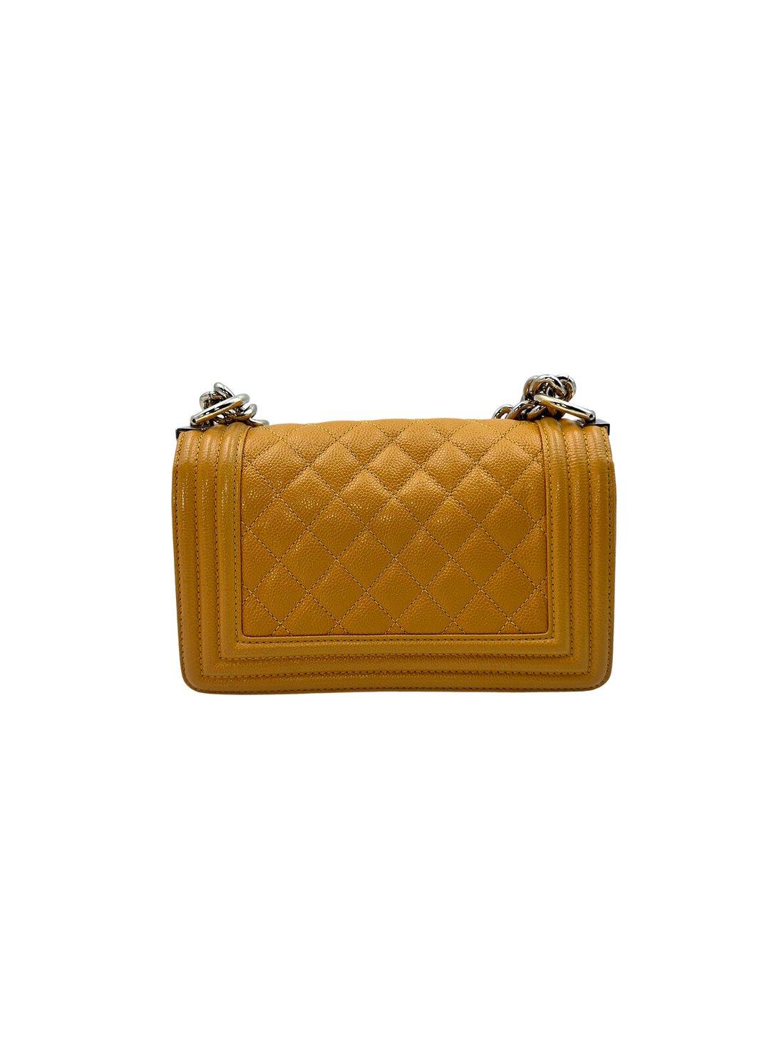 Chanel LeBoy Caramel Quilted Calfskin Flap Bag With Silver Buckle(30***12) G075