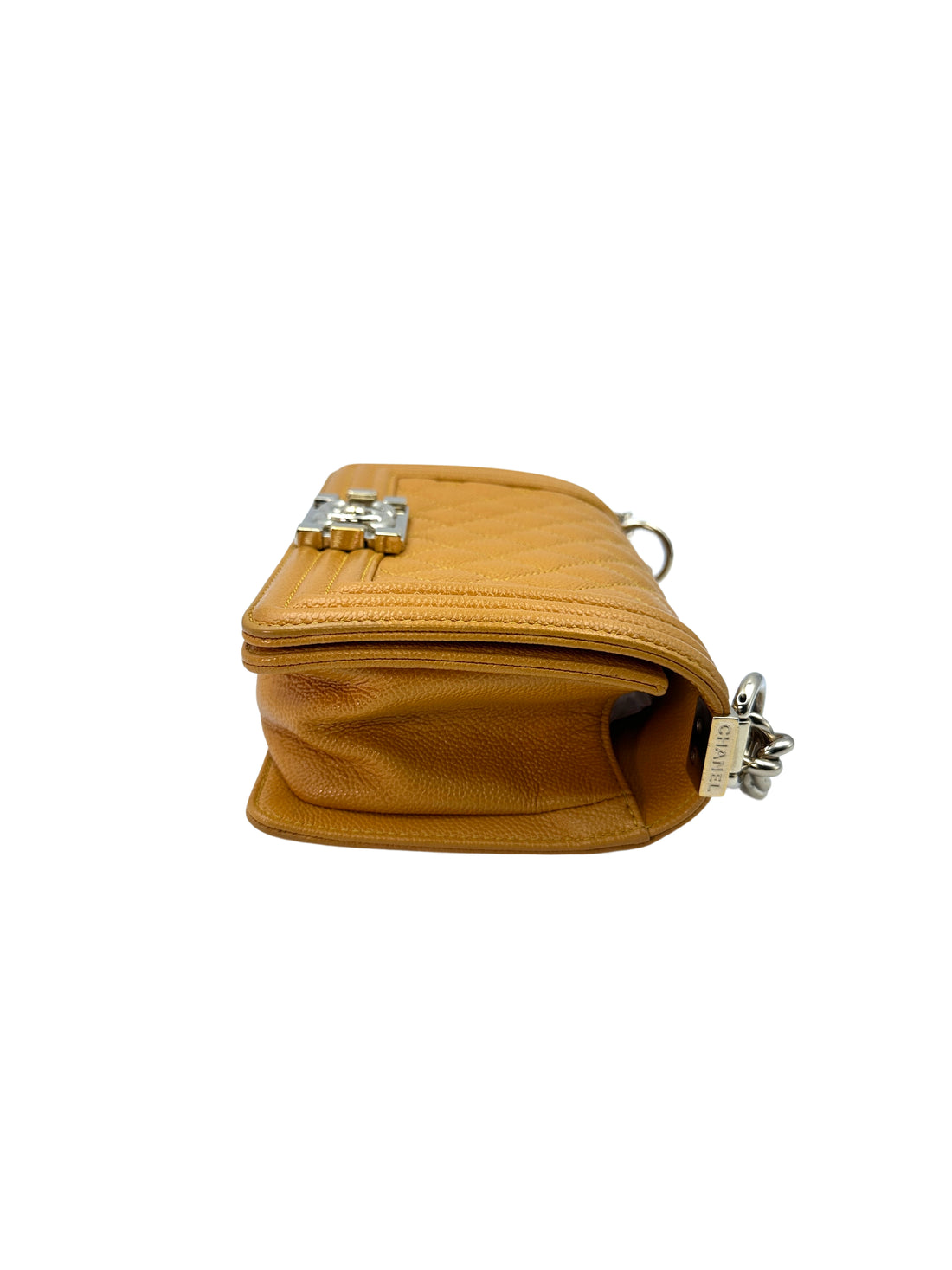 Chanel LeBoy Caramel Quilted Calfskin Flap Bag With Silver Buckle(30***12) G075