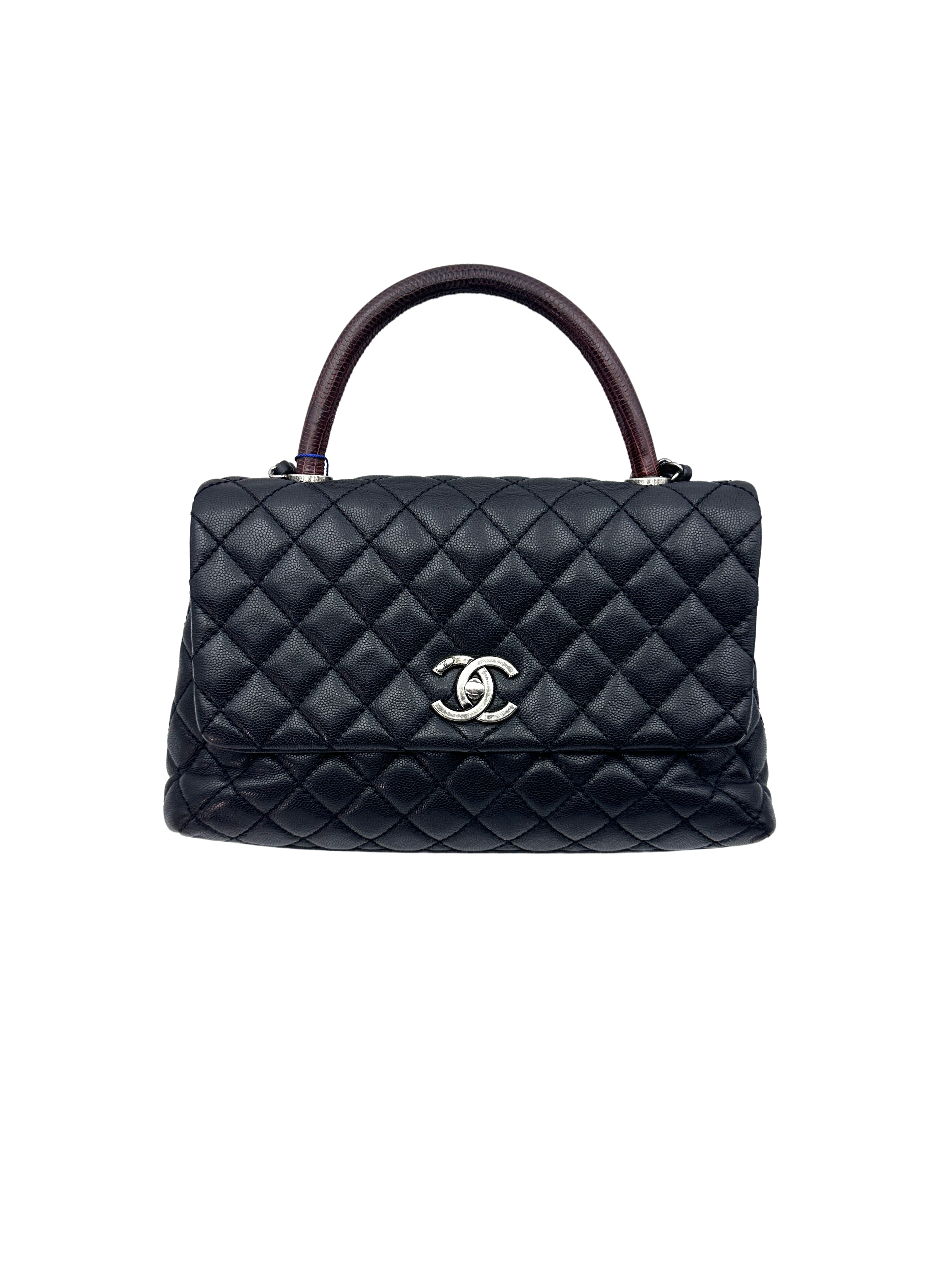 Chanel CoCo Black Quilted Calfskin Handle Shoulder Bag(21***18) G076