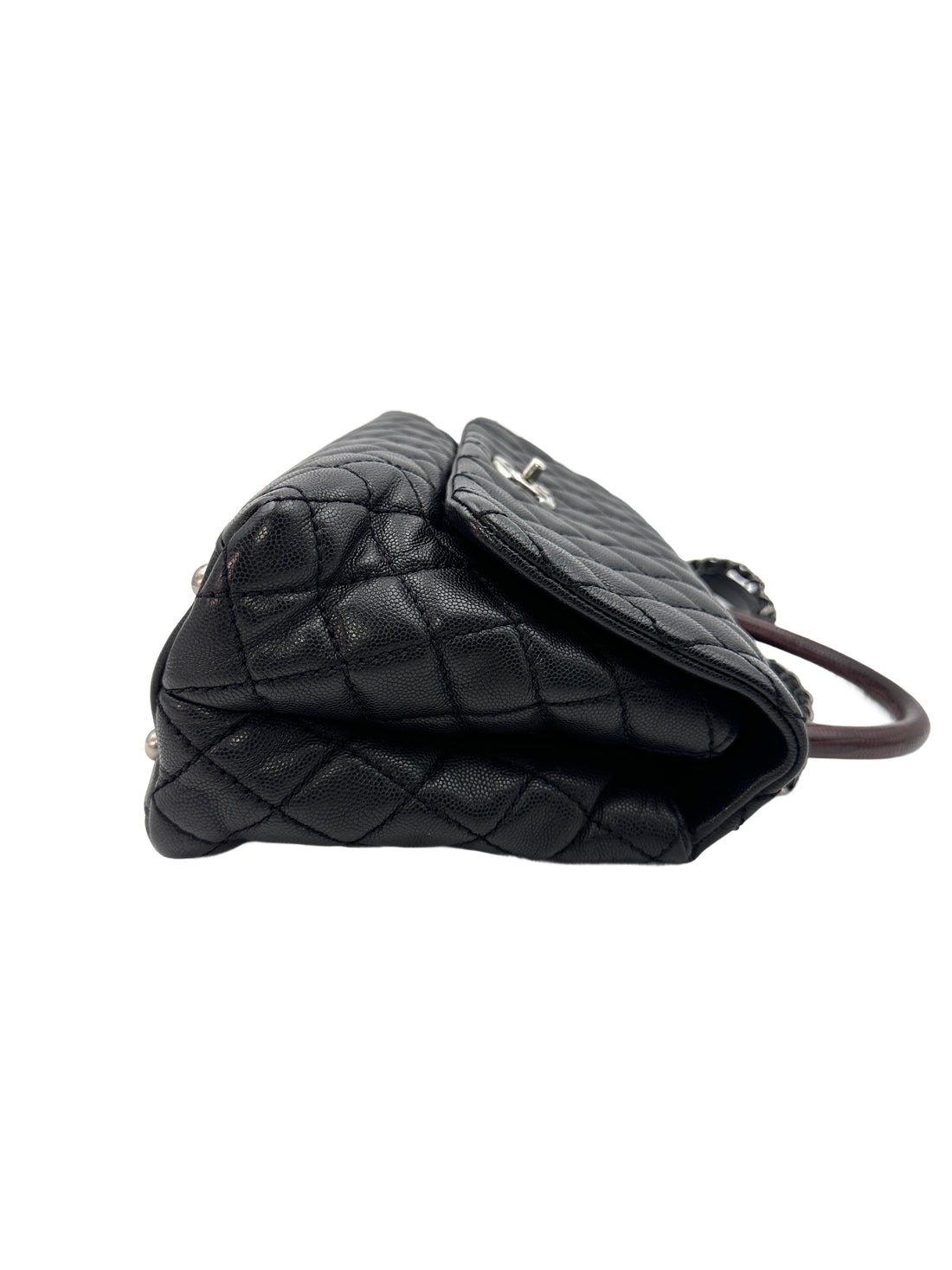 Chanel CoCo Black Quilted Calfskin Handle Shoulder Bag(21***18) G076