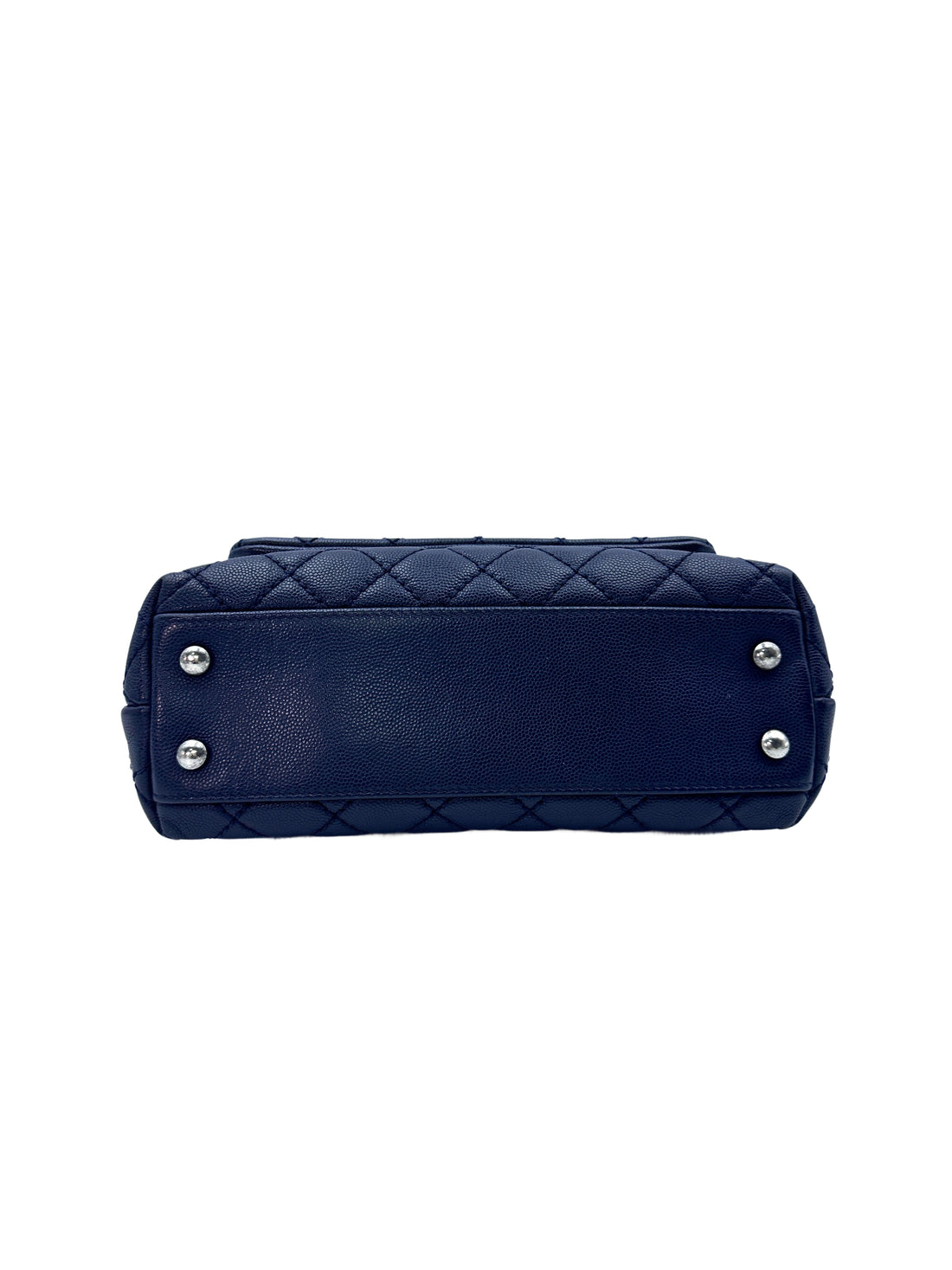 Chanel CoCo Navy Blue Quilted Calfskin Handle Shoulder Bag(22***99) G081