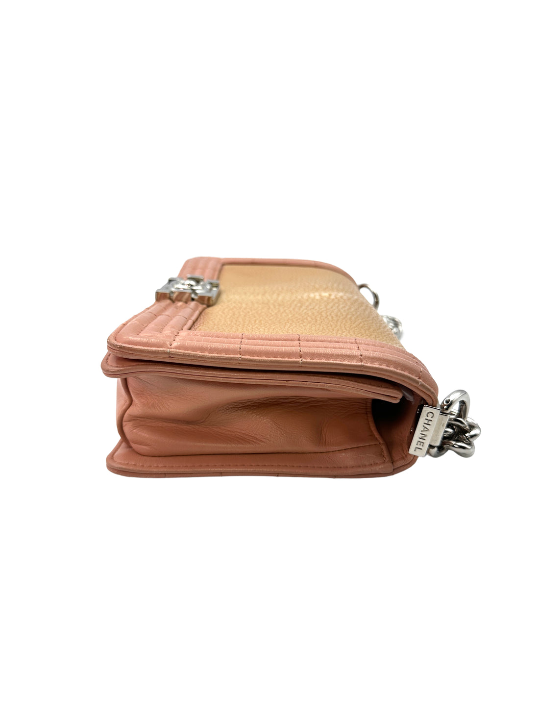 Chanel LeBoy Pink Galuchat Stingray Flap Bag With Silver Buckle(16***52) G082