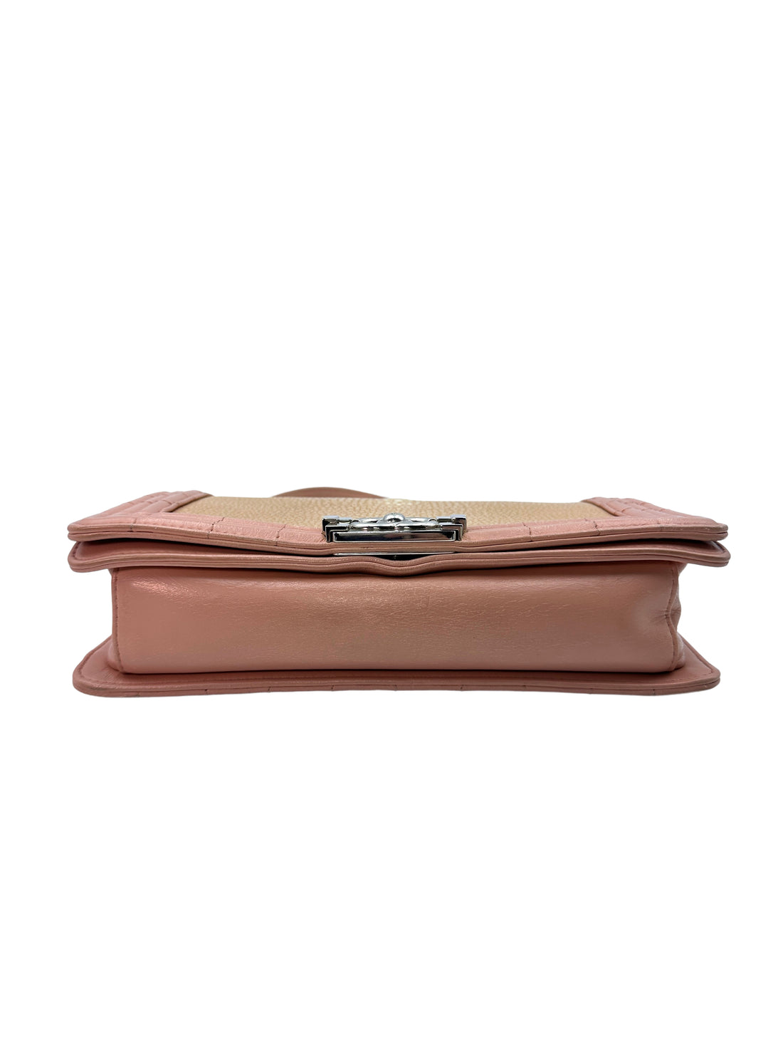 Chanel LeBoy Pink Galuchat Stingray Flap Bag With Silver Buckle(16***52) G082