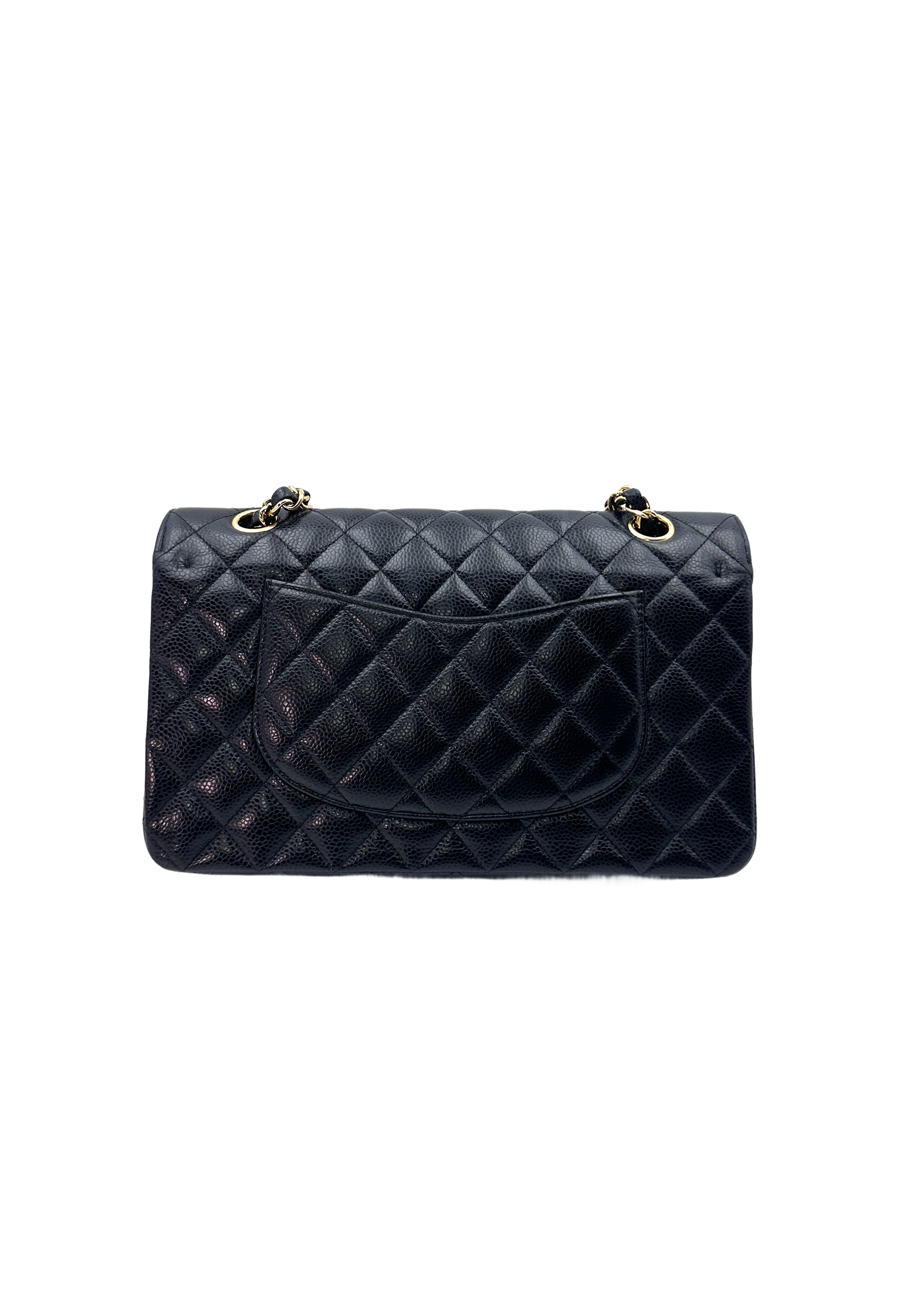Chanel Classic Flap Black Quilted Calfskin Chain Bag With Gold Hardware(28***31) G083