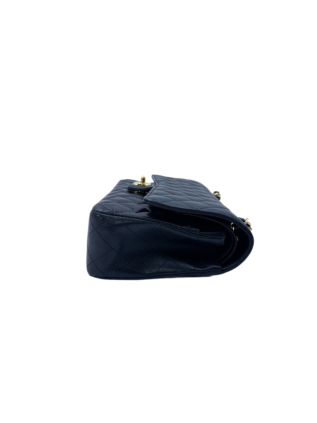 Chanel Classic Flap Black Quilted Calfskin Chain Bag With Gold Hardware(28***31) G083
