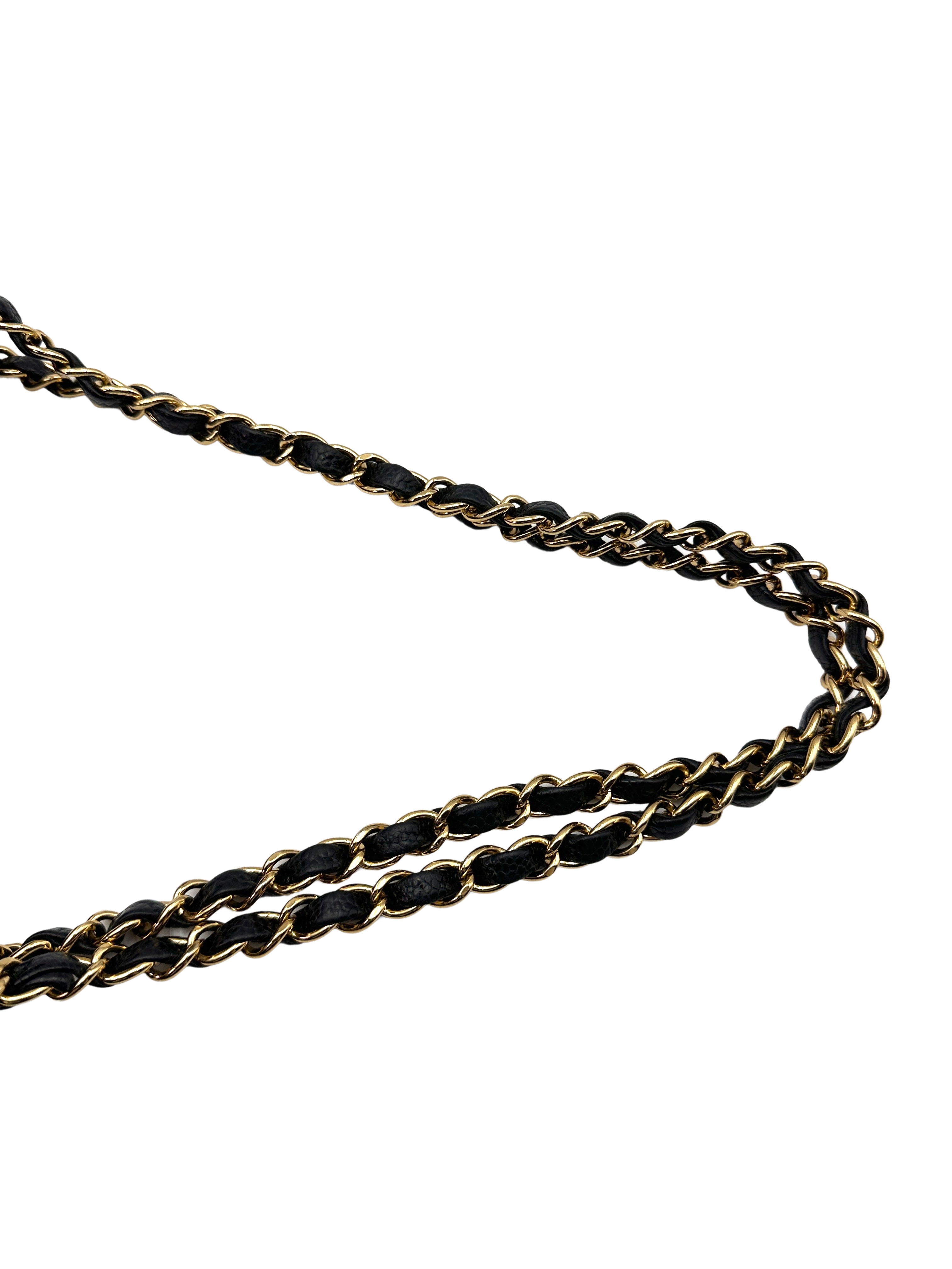 Chanel Classic Flap Black Quilted Calfskin Chain Bag With Gold Hardware(28***31) G083