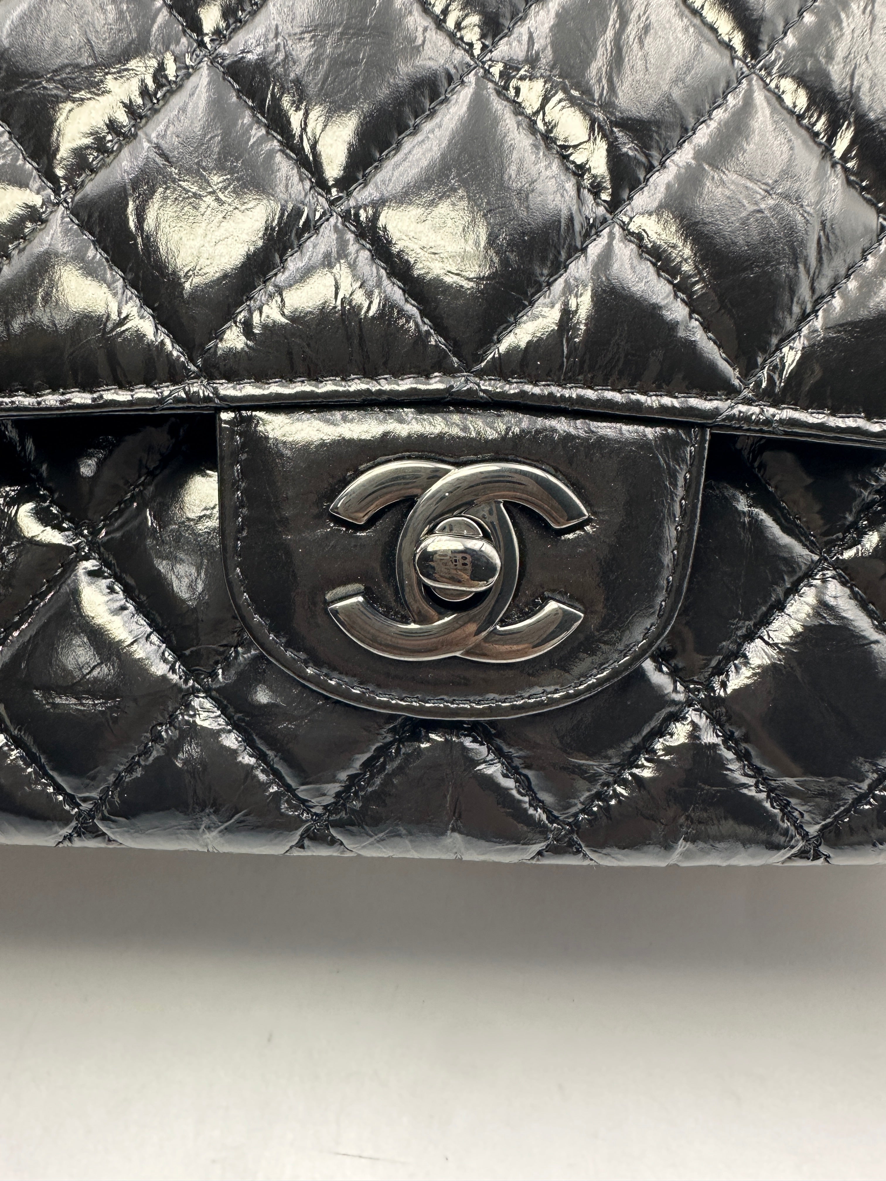 Chanel Classic Flap Black Quilted Calfskin Chain Shoulder Bag(29***34) G084