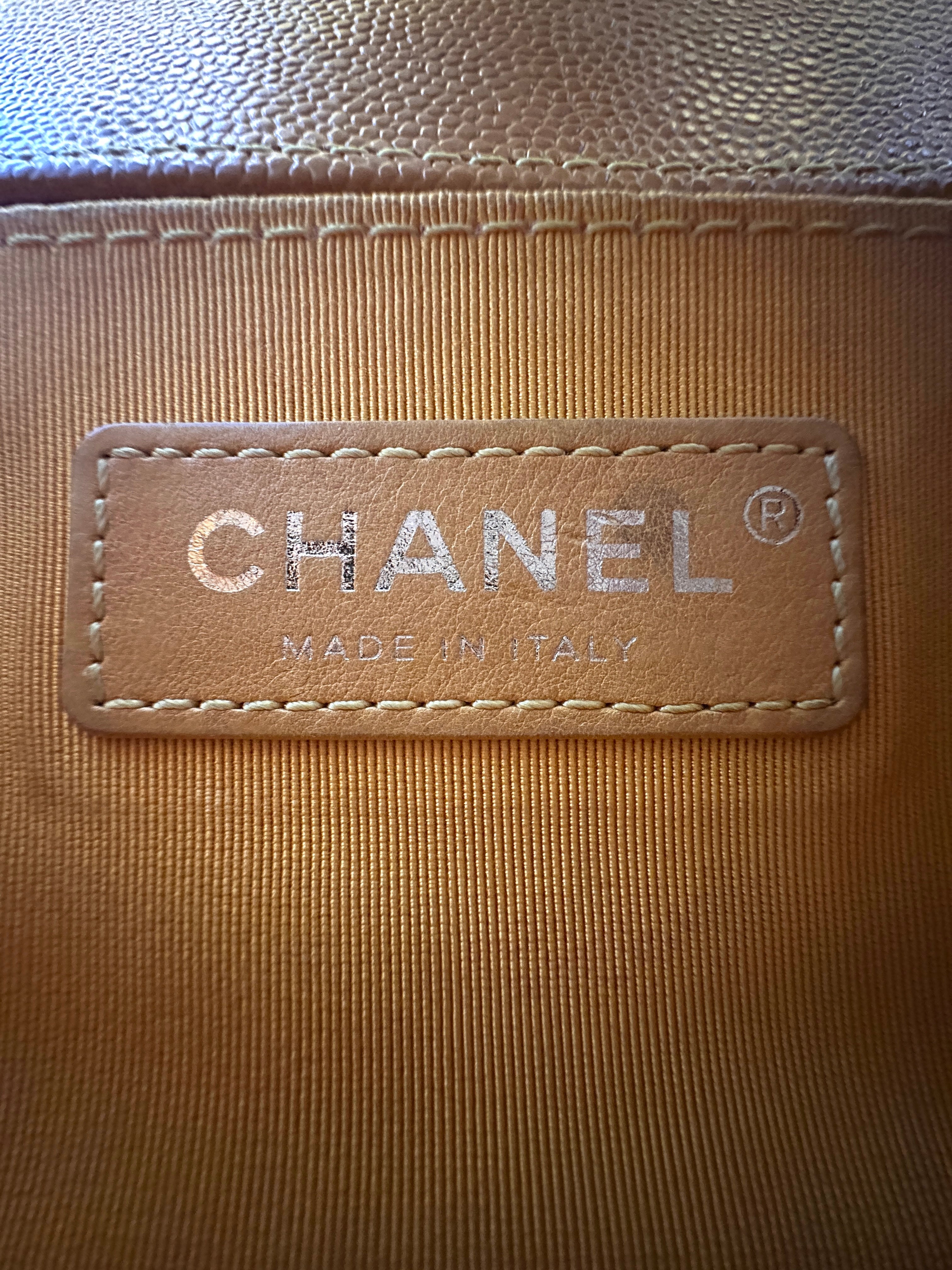 Chanel LeBoy Caramel Quilted Calfskin Flap Bag With Silver Buckle(30***12) G075