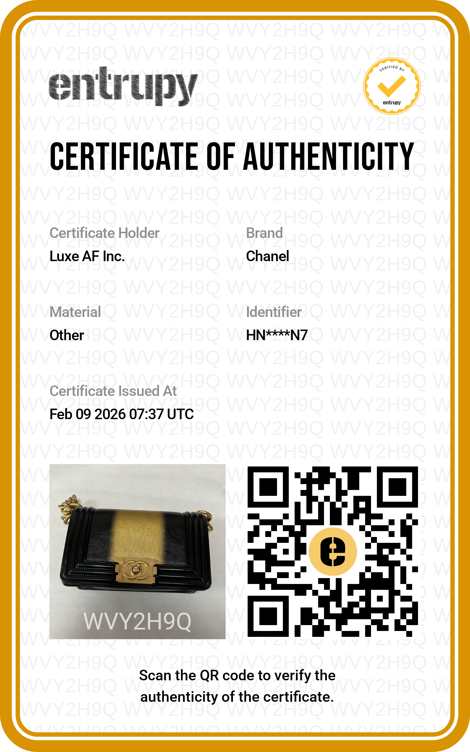 Chanel LeBoy Black&Metallic Gold Ombre Quilted Calfskin Flap Bag With Gold Buckle(HN***N7) G069