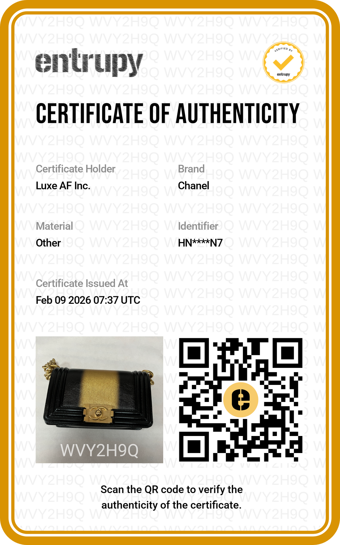 Chanel LeBoy Black&Metallic Gold Ombre Quilted Calfskin Flap Bag With Gold Buckle(HN***N7) G069