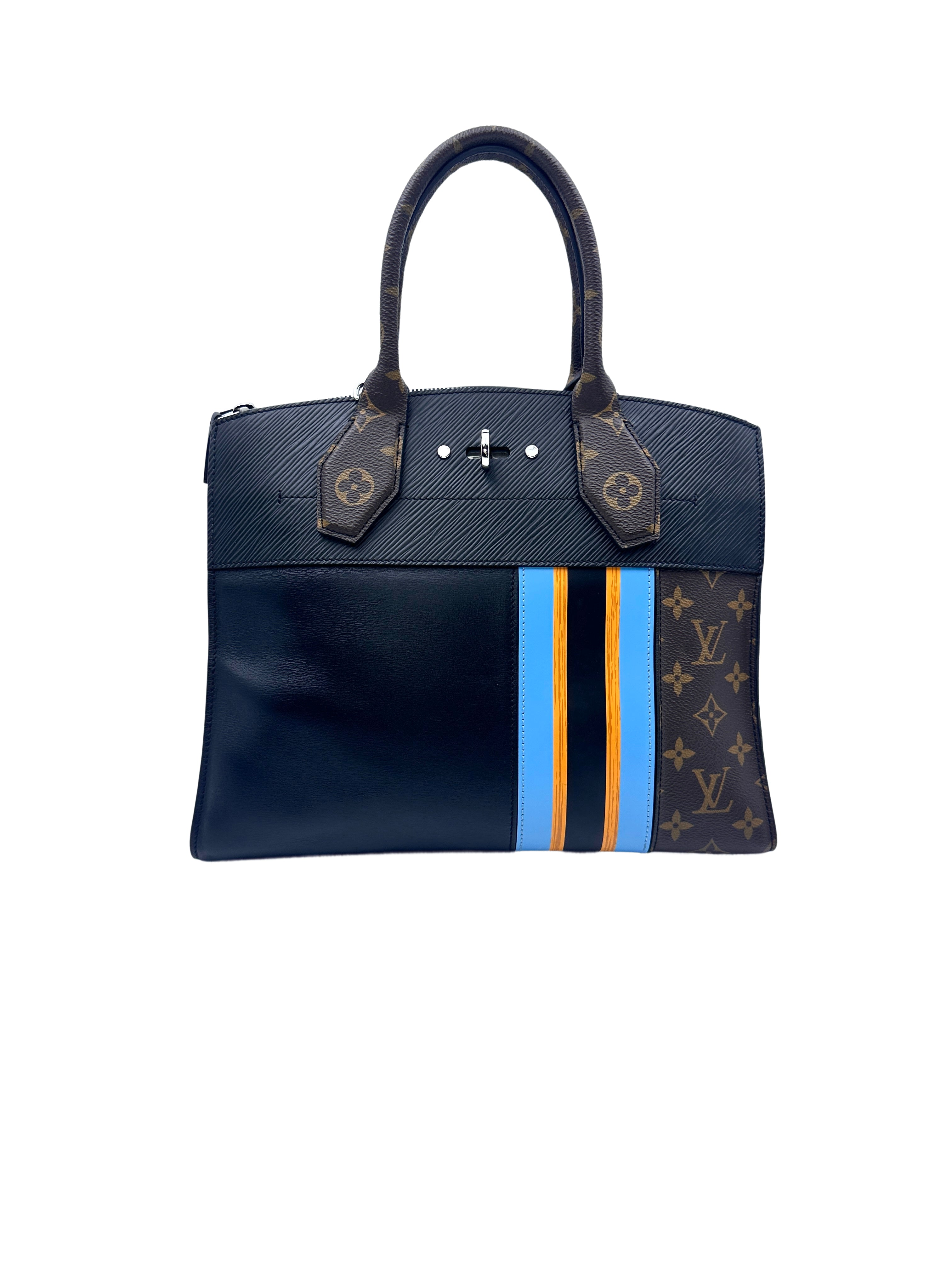 Louis Vuitton City Steamer Damier Ebene Calfskin Handle Bag LV1865